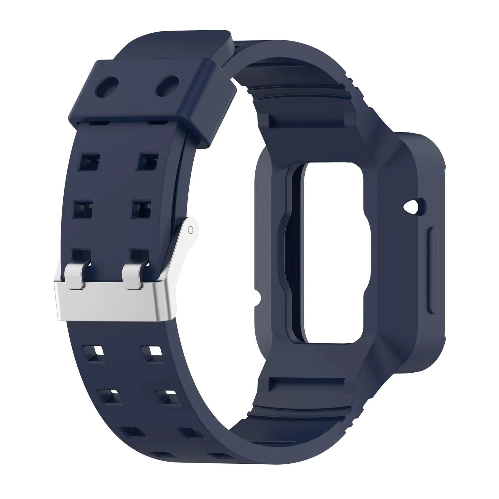DL3 MOBILAK Replacement Wrist Band Compatible with Xiaomi Redmi Watch 2 Lite/Mi Watch Lite/Poco Watch/Redmi Watch 2/Horloge 2, Adjustable Soft Silicone TPU Wrist Strap with Cover - Blue