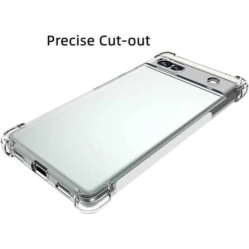 DL3 Mobilak Case Compatible with Google Pixel 7a, Cover SiliconeTransparent TPU Gorilla Anti-shock Protector Camera Shockproof Corners - Clear