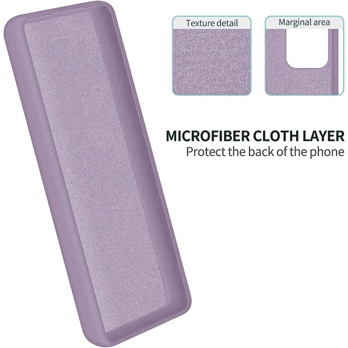 DL3 Mobilak Liquid Silicone Protective Case with Soft Microfiber Lining with Full Camera Protection for OPPO Find X6 Pro - Lavender