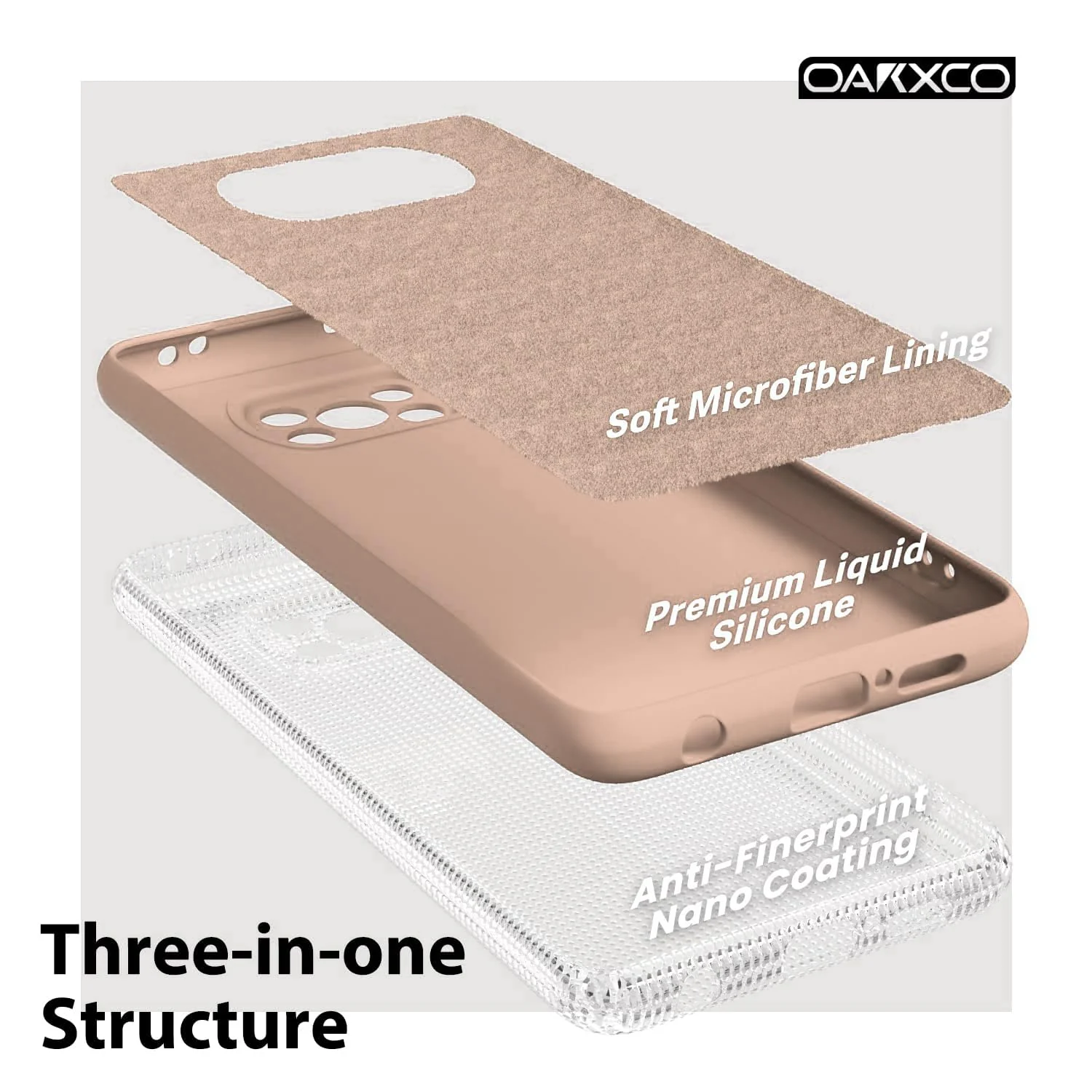 DL3 Mobilak Liquid Silicone Case for Xiaomi Poco X3 Pro / Poco X3 NFC / Poco X3, Not compatible with MagSafe, Supports wireless charging, Camera protection - Light Orange