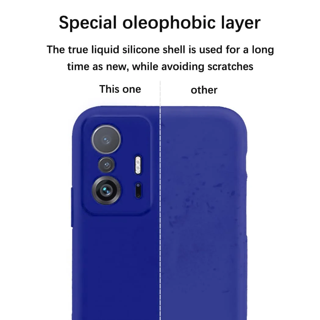DL3 Mobilak Soft Silicone Protective Case for Xiaomi 11T / Xiaomi 11 T Pro with Microfiber Lining and Shockproof Design - Pepsi