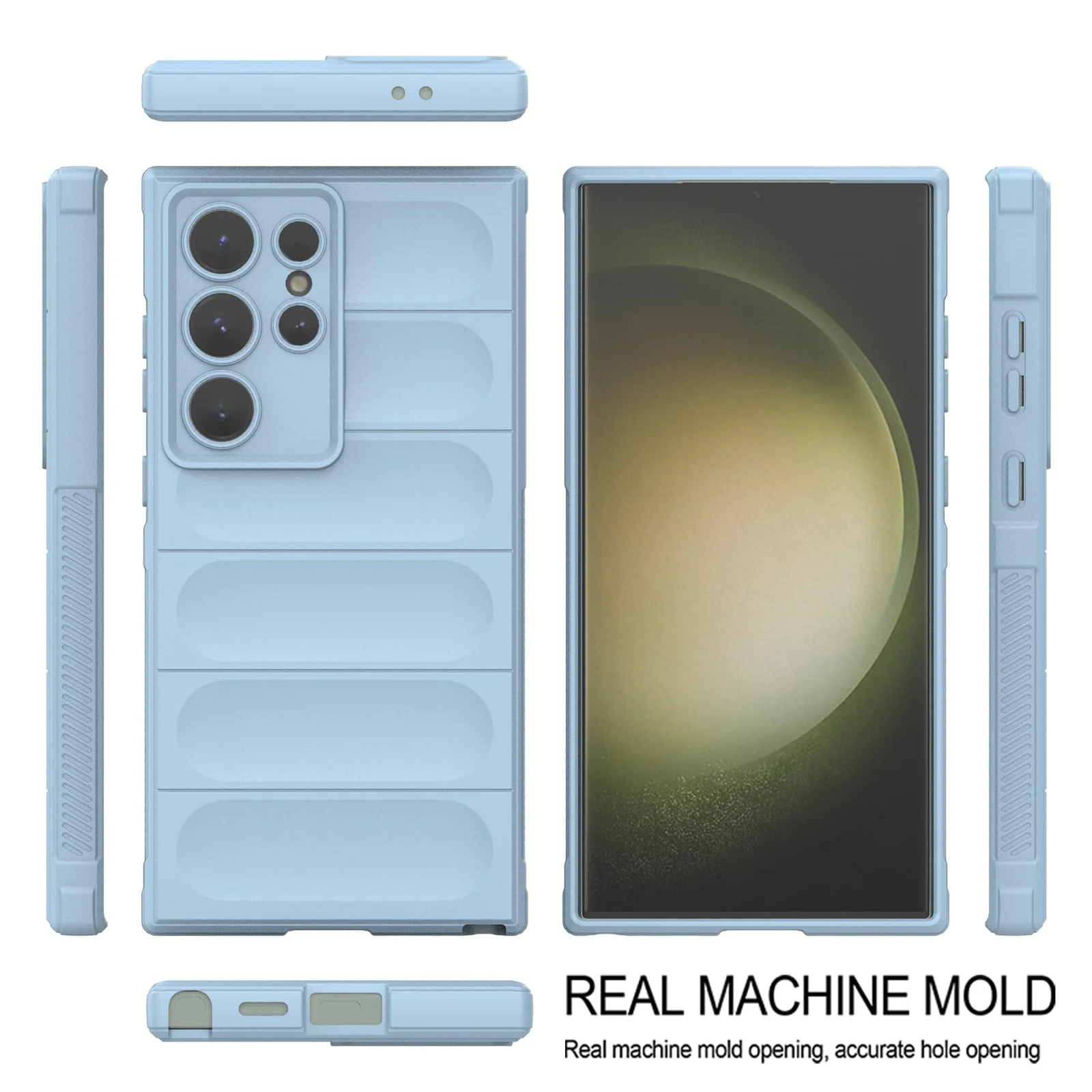 DL3 Mobilak Rugged Protective Case for Samsung Galaxy S23 Ultra, Camera protection, Shock-absorbing protection, Non-slip grip - Baby Blue