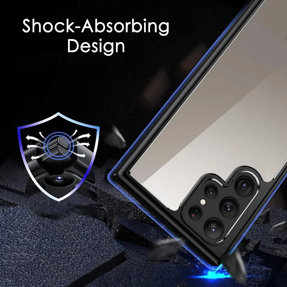 "DL3 Mobilak Silicone Protective Case for Samsung Galaxy S23 Ultra (6.8""), Camera protection, Shock-absorbing protection, Scratch-resistant surface - Black"