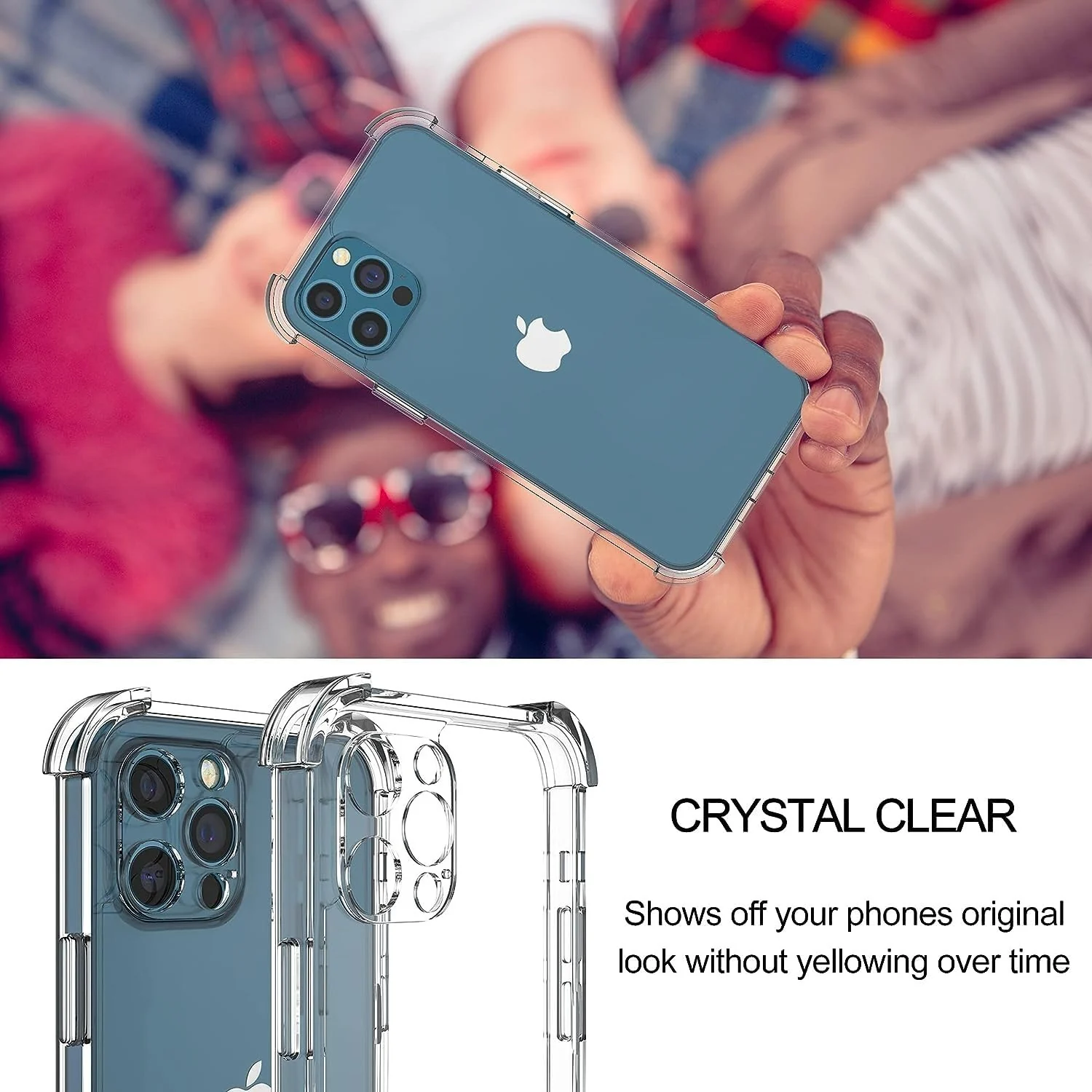 DL3 Mobilak Clear TPU Protective Case for iPhone with Camera Protection and Shockproof Design - Clear