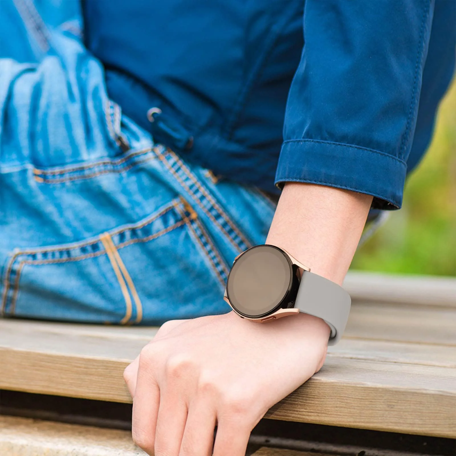 DL3 Mobilak Straps Compatible with Xiaomi Redmi Watch 5 Active/Redmi Watch 5 Lite Bracelets for Men Women, 22mm Soft Silicone Strap, Waterproof Adjustable Band Sports Replacement - Stone