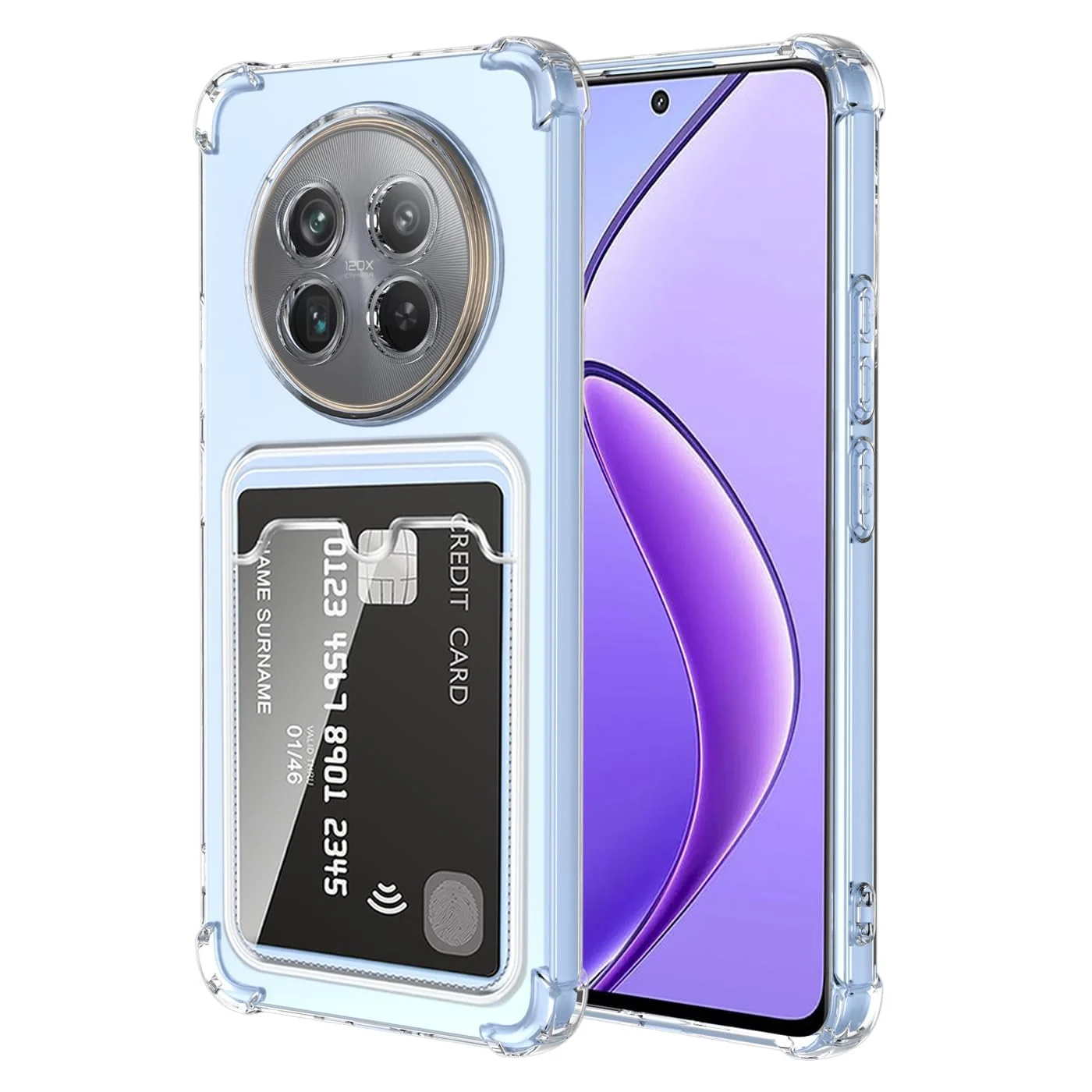 DL3 Mobilak Clear TPU Wallet Case with Card Slot and Camera Protection for realme 13 5G / realme 12 5G / 12X 5G - Clear