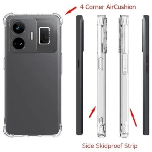 DL3 Mobilak Clear TPU Case for realme GT 3 5G / realme GT Neo 5, Camera protection, Shock-absorbing protection, Non-slip grip - Clear