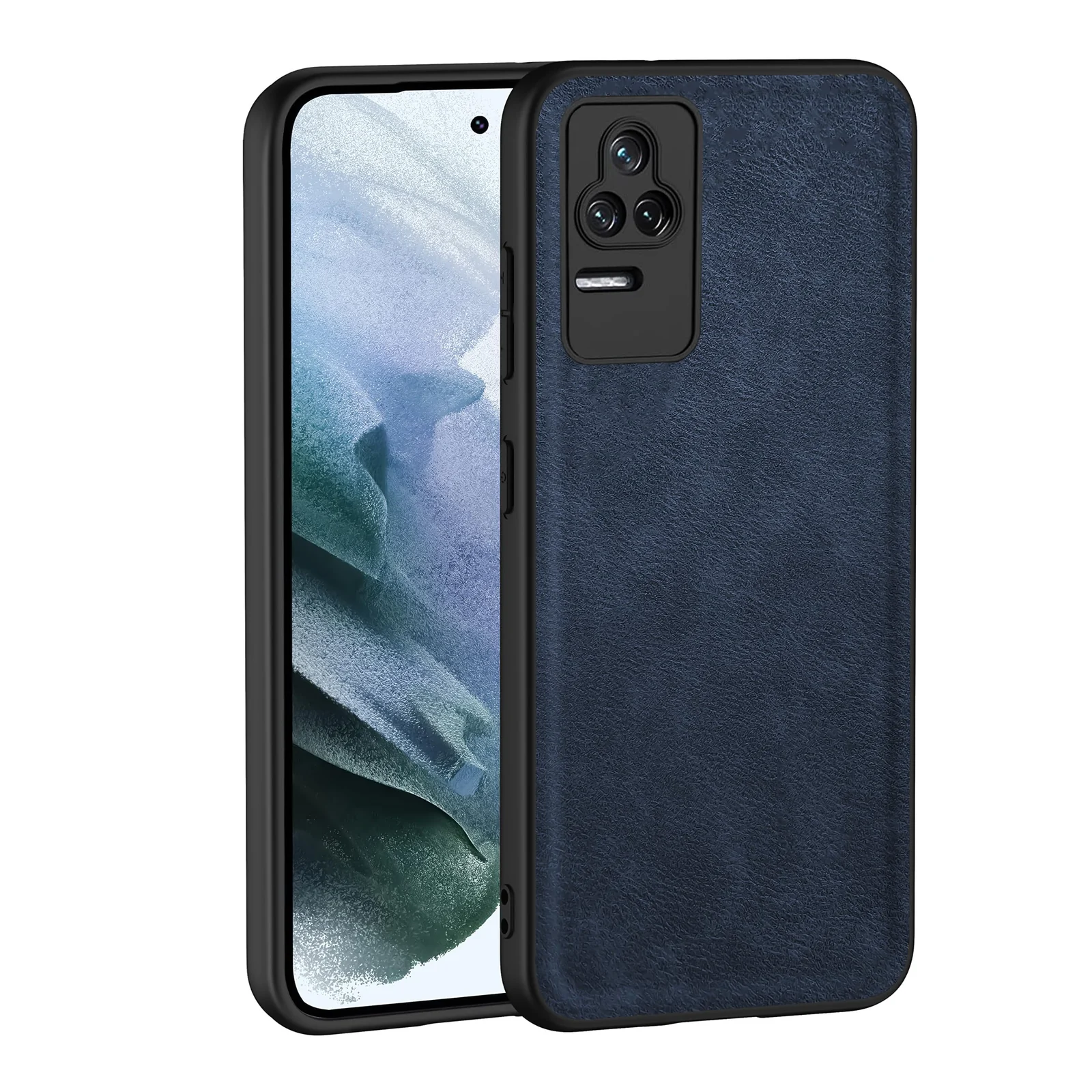 Dl3 Mobilak Case for Xiaomi Poco F4 Leather Case,Anti-Drop, Anti-Shock, Non-Slip Texture,Simple Cell Phong Cover for Xiaomi Poco F4 (Brown)
