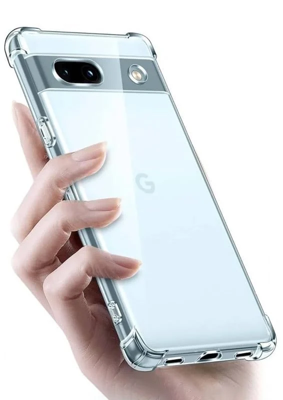 DL3 Mobilak Case Compatible with Google Pixel 8A, Cover SiliconeTransparent TPU Gorilla Anti-shock Protector Camera Shockproof Corners - Clear