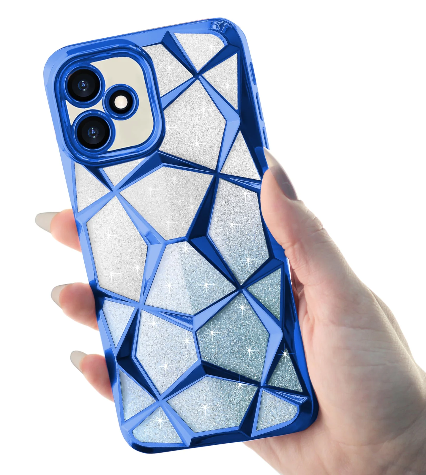 Dl3 Mobilak Compatible with Realme C53/Realme C51/Realme Note 50 Case Plating Bling Gradient Glitter Clear Cover Soft TPU Silicone Cute Camera Protection Shockproof Back for Women Girls Case - Black