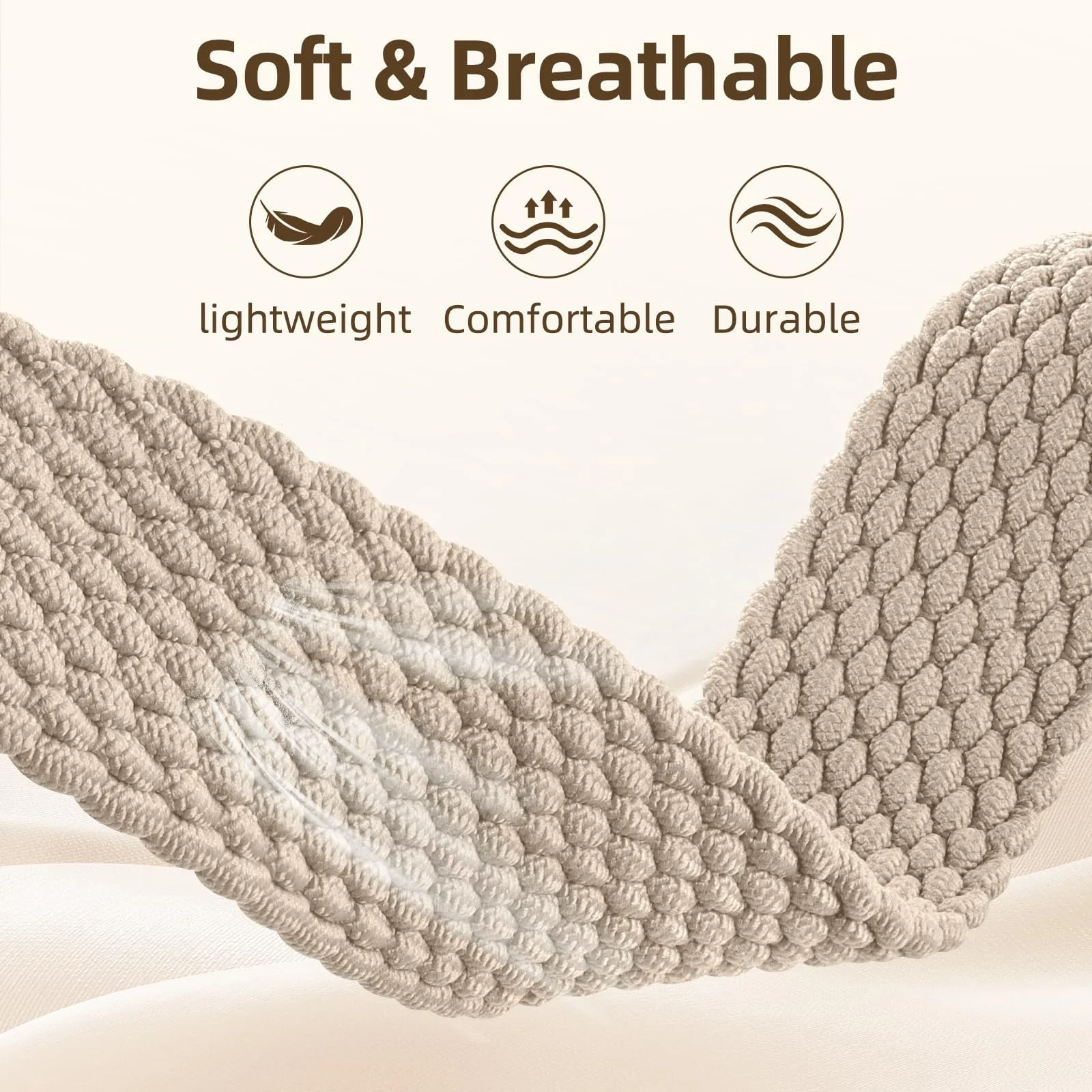 DL3 Mobilak Sport Solo Loop Compatible with Apple Watch Band 42mm 44mm 45mm 46mm 49mm for Women Men, Magnetic Strap Stretchy Braided Wristband for iWatch Series 11 10 9 8 7 6 5 4 3 Ultra 3 2 1 SE SE2 - Champagne