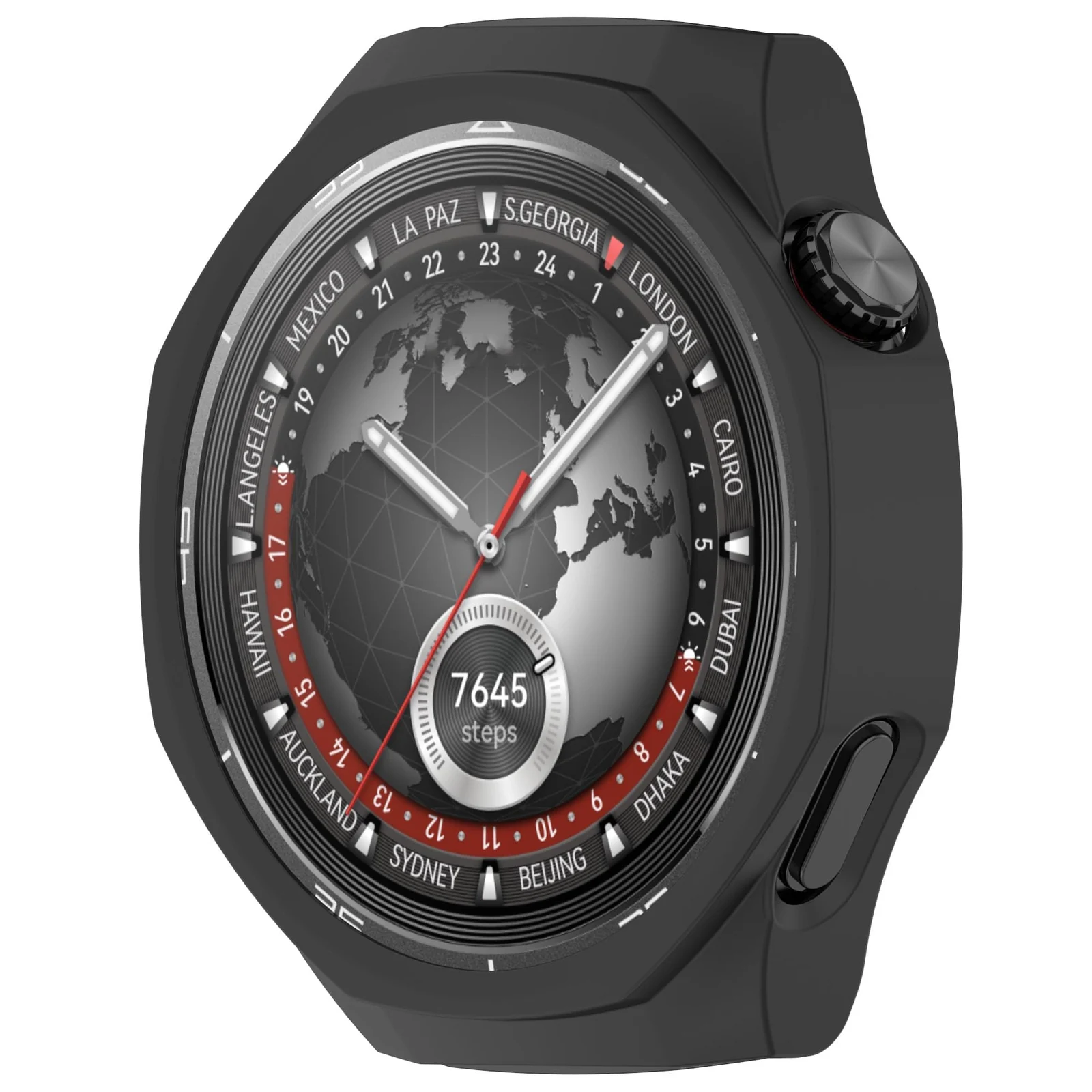 DL3 Mobilak Coverage Case with No Screen Protector Compatible with Huawei Watch GT 5 Pro 46MM, Disscool PC and Real Glass Protective Case Cover Compatible with Huawei Watch GT5 Pro 46MM - Black