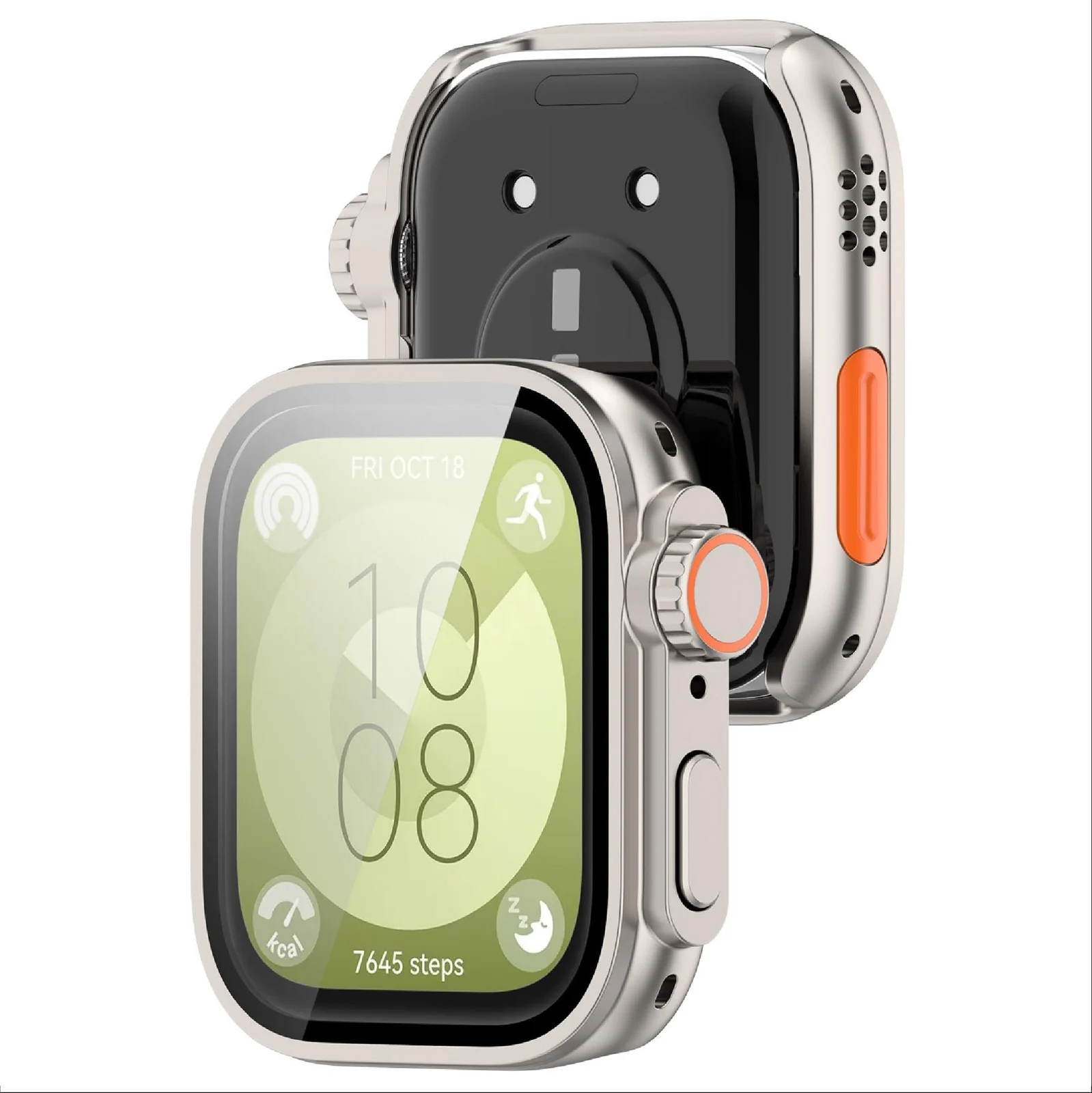 DL3 MOBILAK Ultra-Style Watch Case with Tempered Glass for Huawei Watch Fit 3, Starlight