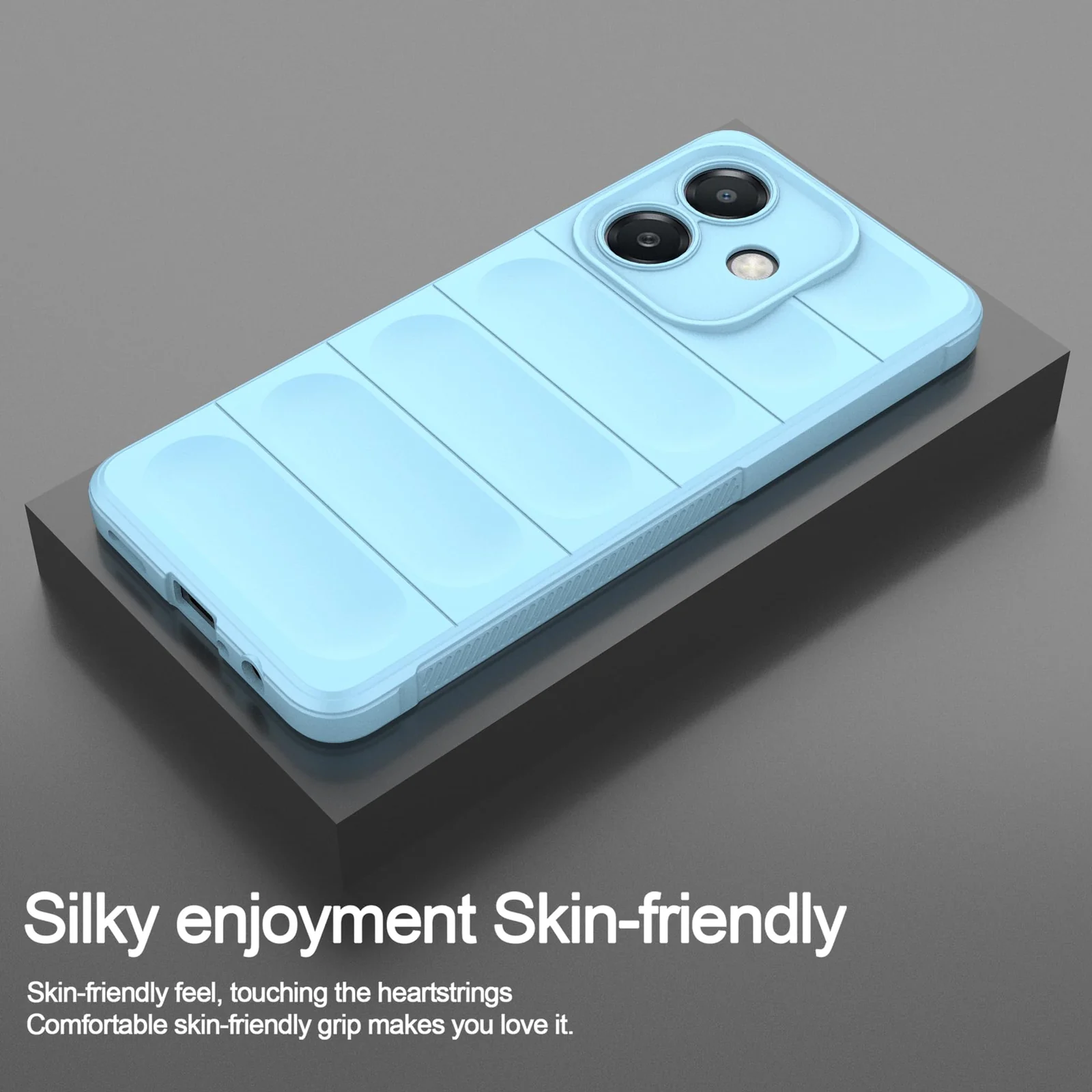 DL3 Mobilak Flexible Silicone and TPU Protective Case with Camera Protection for OPPO A3 / OPPO A3x / A40 - Baby Blue