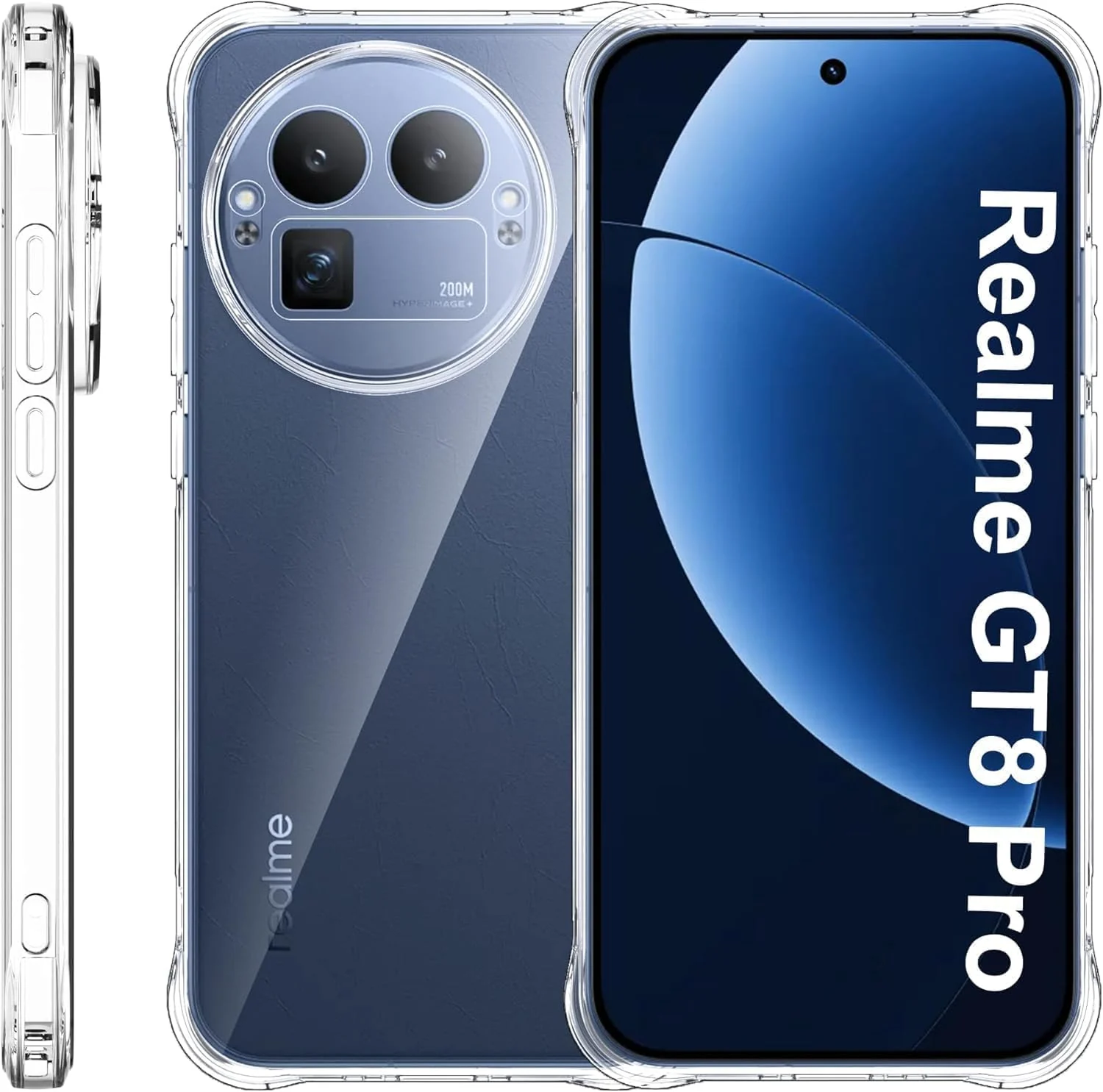DL3 Mobilak Clear TPU Protective Case for realme with Camera Protection and Shockproof Design - Clear