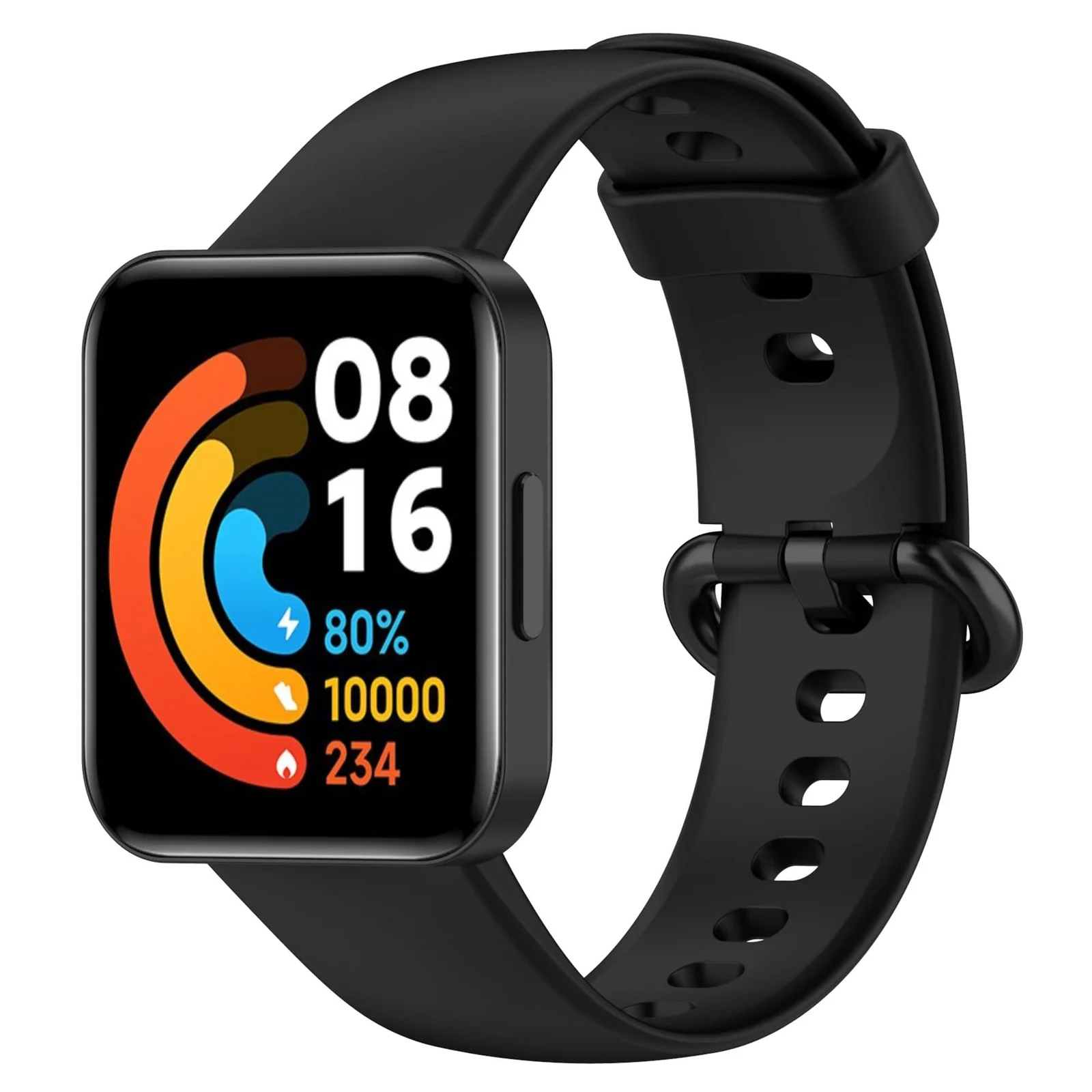 DL3 Mobilak Strap Compatible with Xiaomi Redmi Watch 2 Lite/Poco Watch/Redmi Watch 2 / Horloge 2 Soft Replacement Sport Silicone Strap - Black