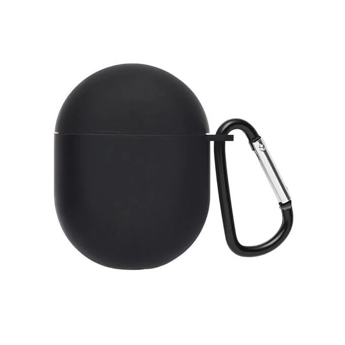 DL3 Mobilak Silicone Case Compatible withXiaomi Redmi Buds 3 Pro/Compatible with AirDots 3 Pro Earbuds, Soft Silicone Protective Case Cover, Shockproof Sleeve with Carabiner - Black