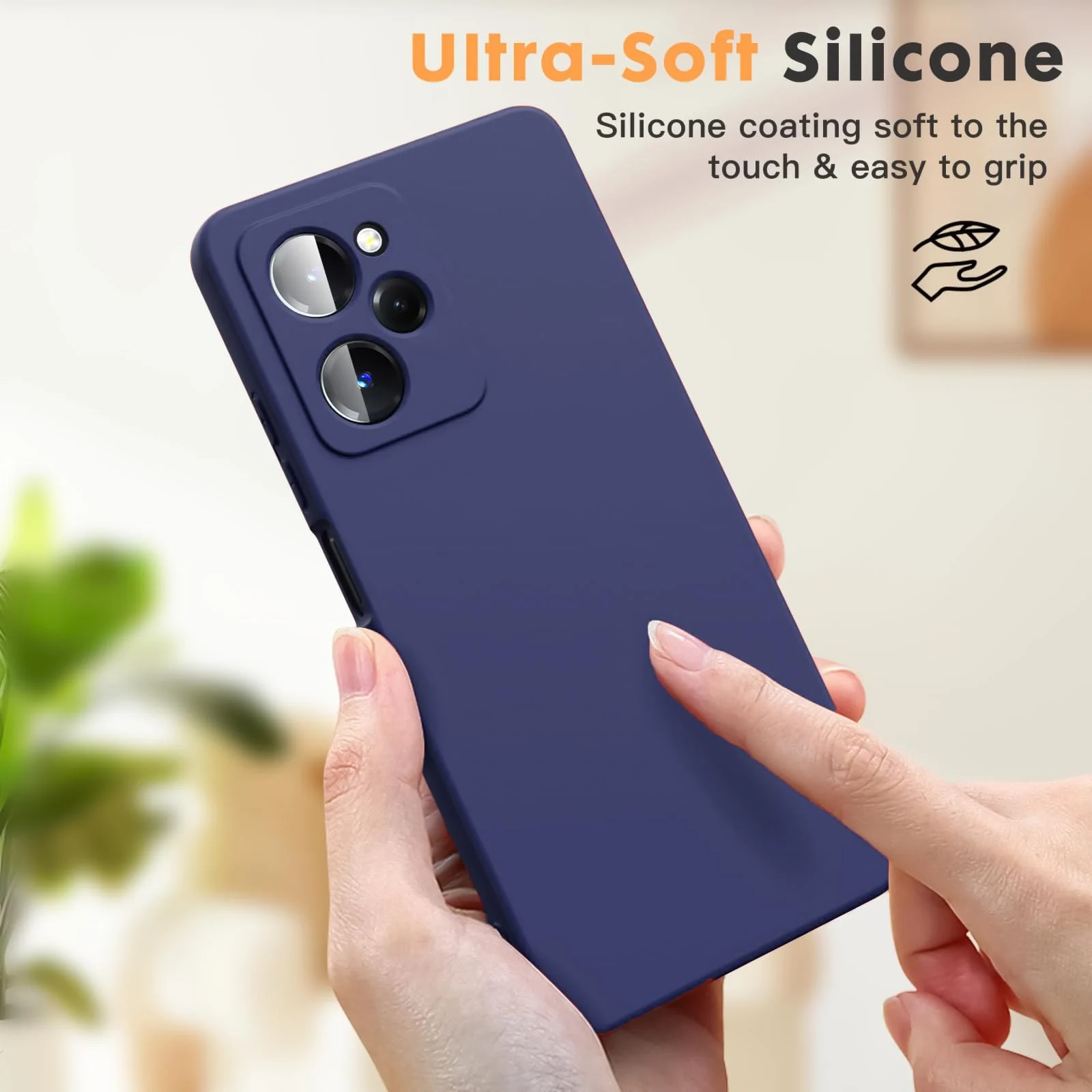 DL3 Mobilak Silicone Protective Case for POCO X5 Pro 5G, Shock-absorbing protection, Scratch-resistant surface, Soft microfiber lining - Blue 2