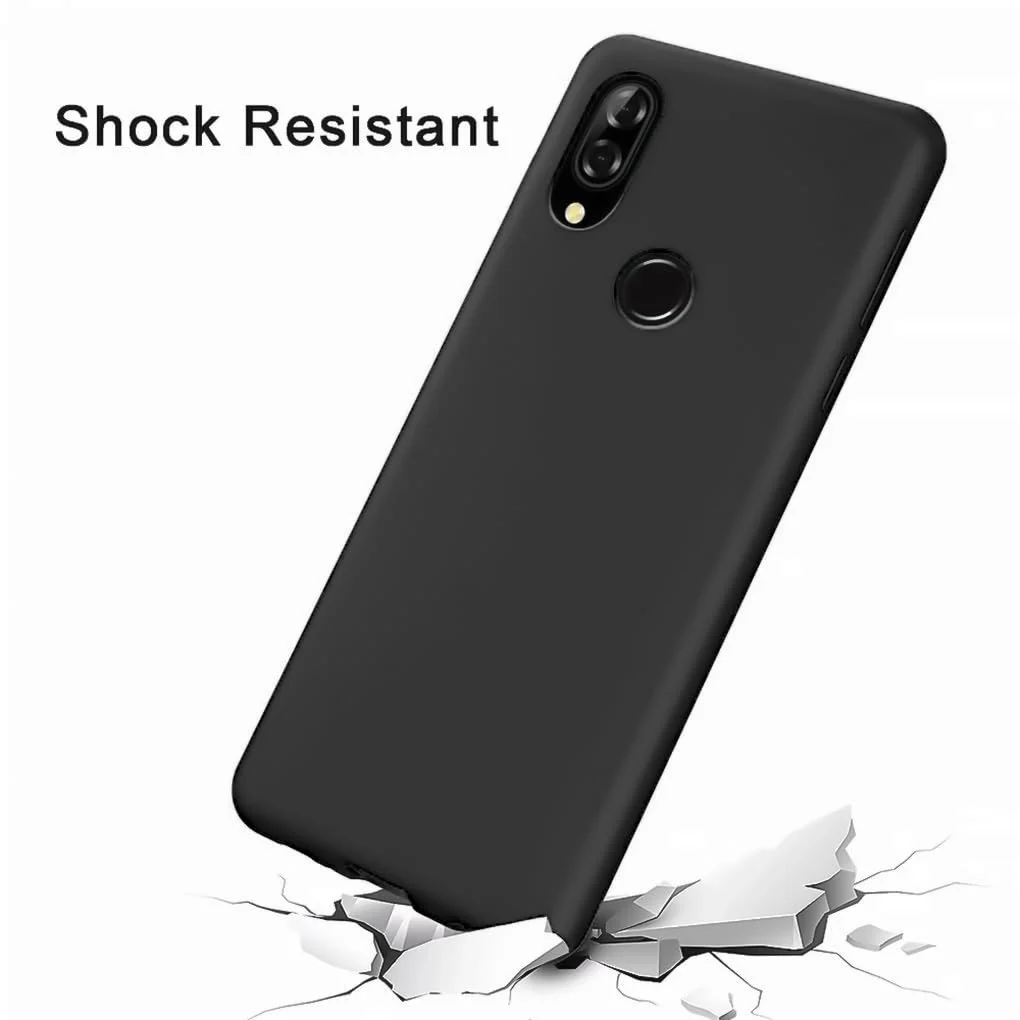 DL3 Mobilak Huawei nova 3i Case, Soft Flexible Silicone Gel Rubber Bumper Cover, Full Body Shockproof Protective Phone Case - Black