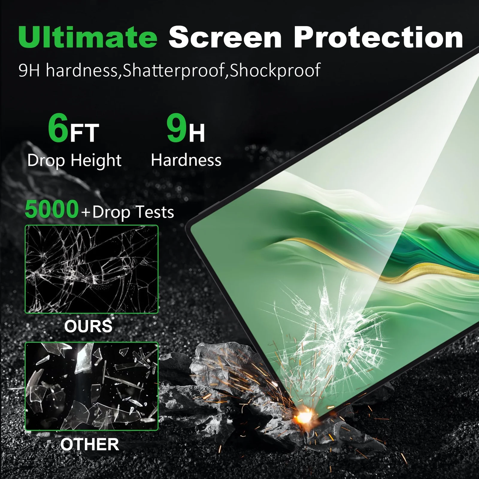 DL3 Mobilak Screen Protector For Honor MagicPad 2 / Honor Magic Pad 2 12.3 Inches Tempered Glass Film [HD Crystal ] [Easy Installation] [Scratch Resistant] [9H Hardness] - Clear
