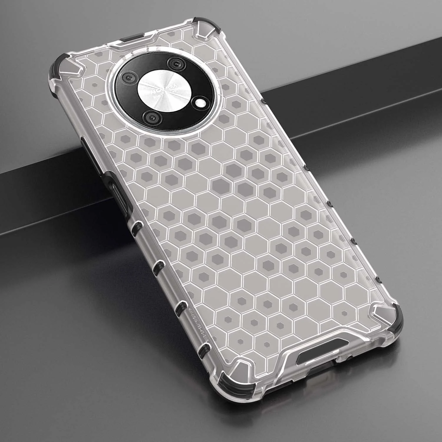 DL3 Mobilak Honeycomb Protective Case for Huawei Nova Y90 / Enjoy 50 Pro, Shock-absorbing protection, Transparent design, Slim, lightweight profile - Clear