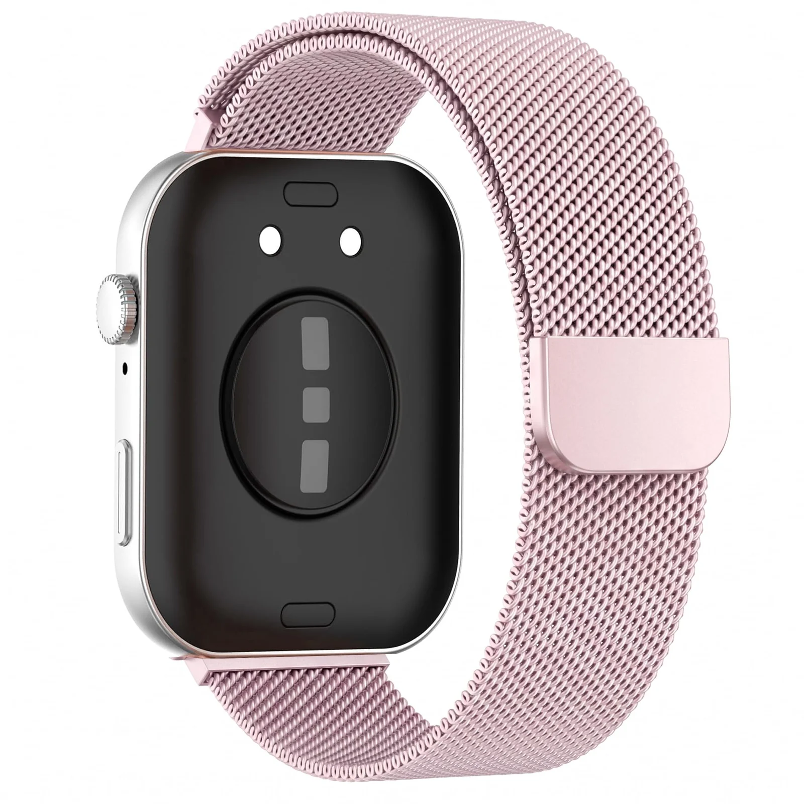 DL3 MOBILAK Milanese Magnetic Stainless-Steel Watch Strap for Huawei Watch Fit 3 and 4 and 5 and 5 Pro - A-Pink