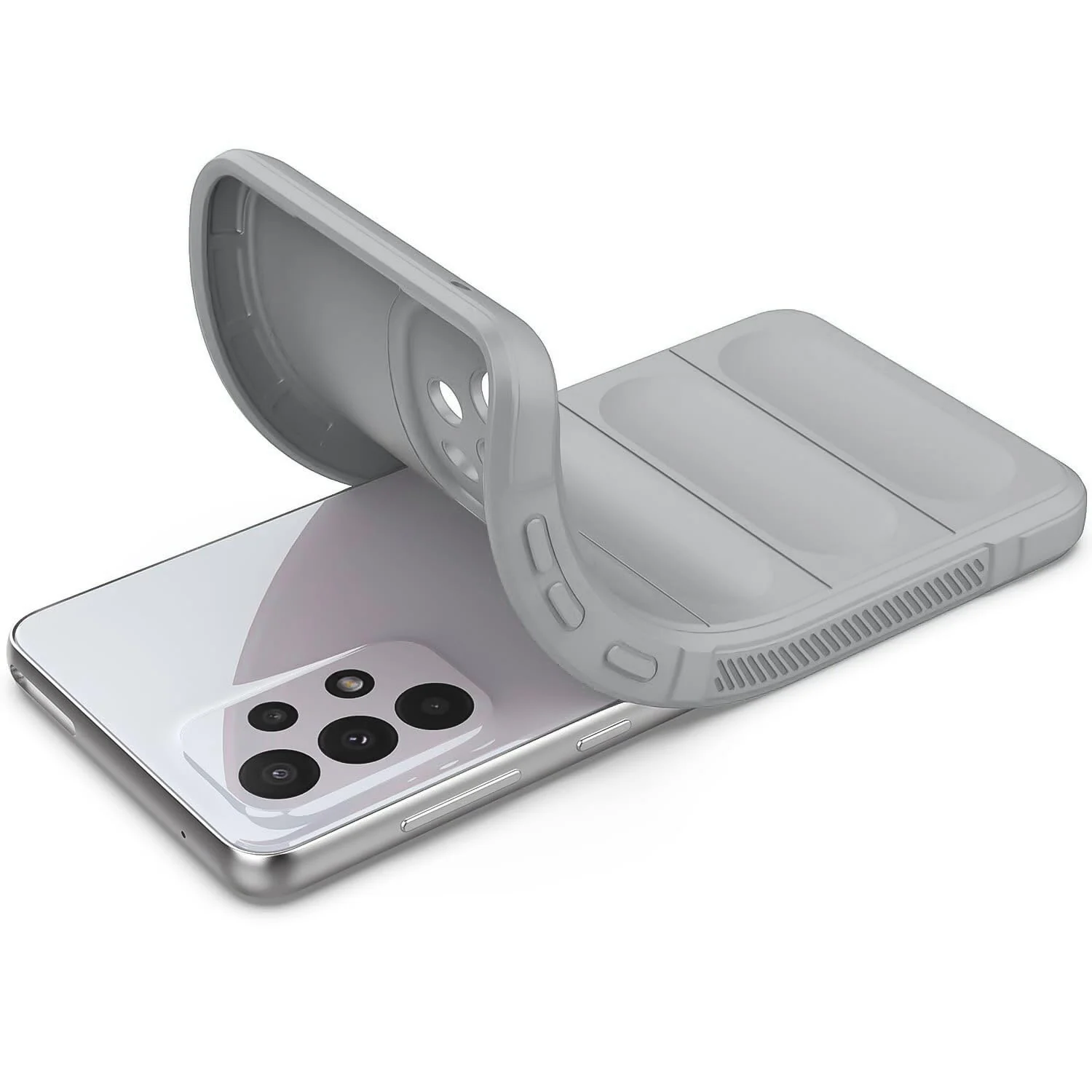 DL3 Mobilak Flexible Silicone and TPU Protective Case with Camera Protection for Samsung Galaxy A33 5G - Gray