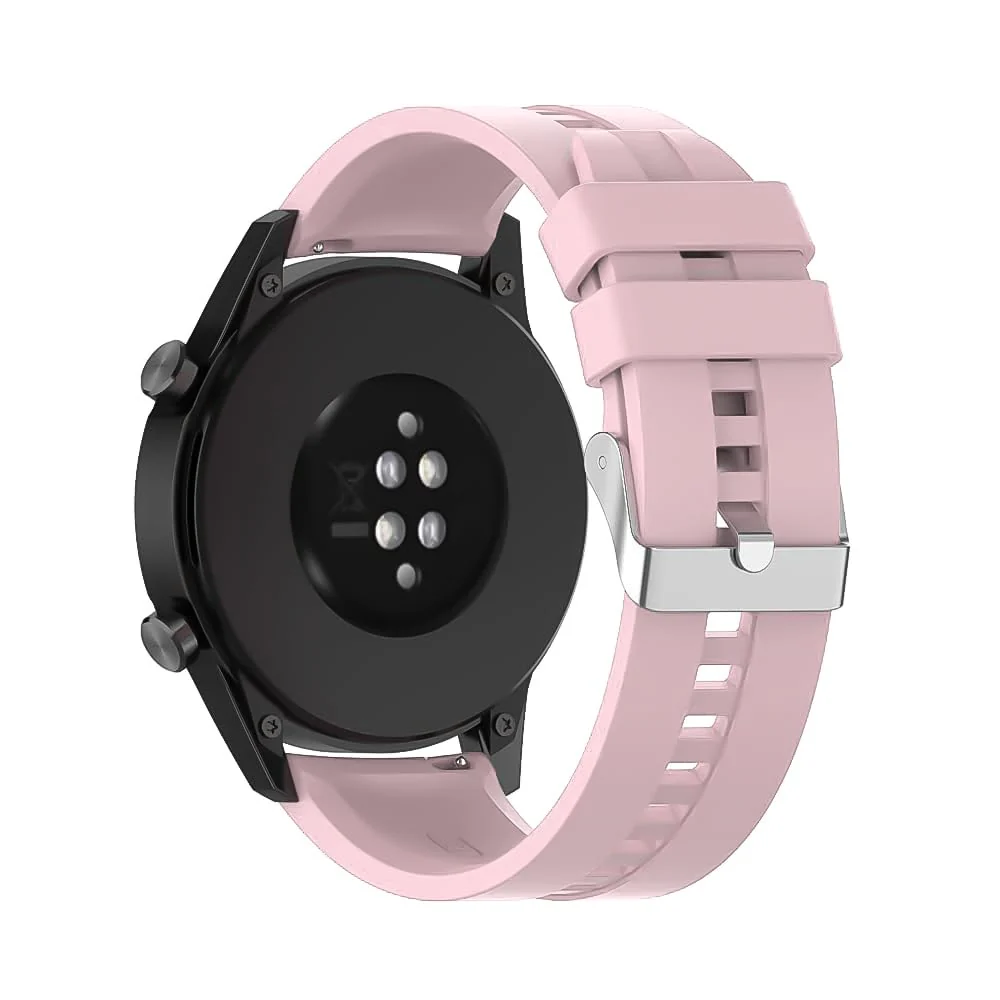 DL3 Mobilak Strap Silicone Band 22MM For Samsung galaxy watch 3 45mm /watch 46mm/Gear S3/Huawei watch GT3 46MM/GT2E/GT 46mm/GT2 Pro/GT2 46MM/honor Magic Watch2 46mm/Amazfit GTR4/GTR3/2/2e - Pink