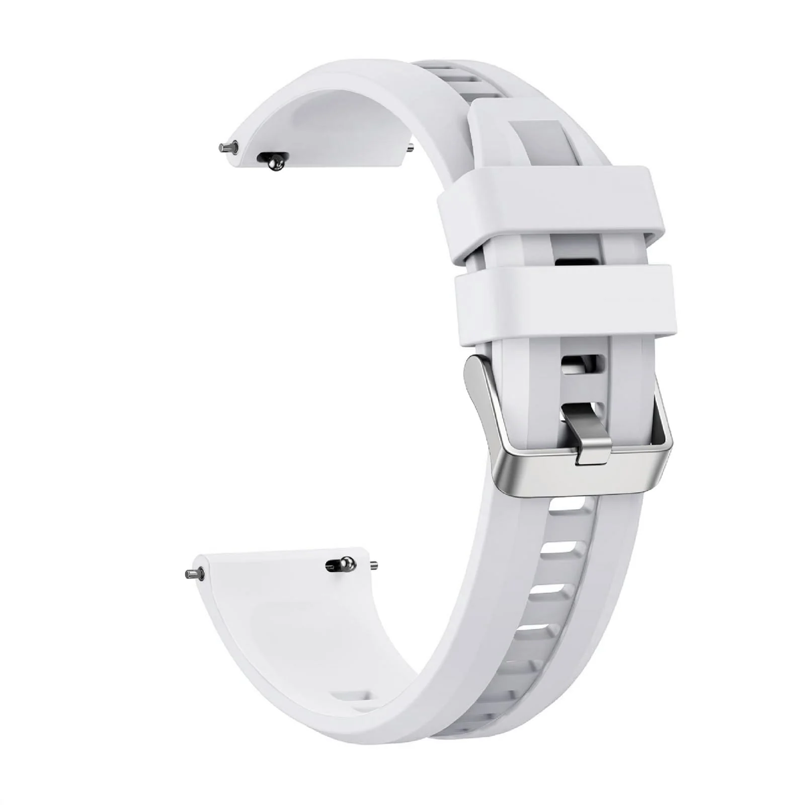 DL3 Mobilak Silicone Straps Compatible with Huawei GT 5 Pro 46 mm / GT5 46 mm / GT4 46mm Sports Wristbands Replacement Waterproof Silicone Strap, 22mm - Light Gray