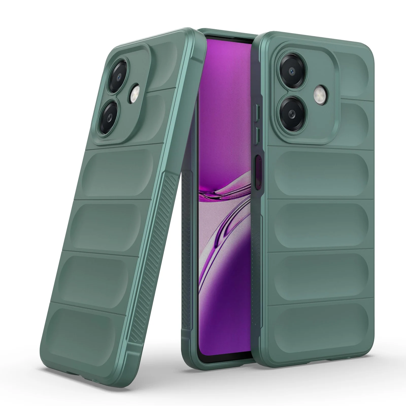 DL3 Mobilak Flexible Silicone and TPU Protective Case with Camera Protection for OPPO A3 / OPPO A3x / A40 - Green