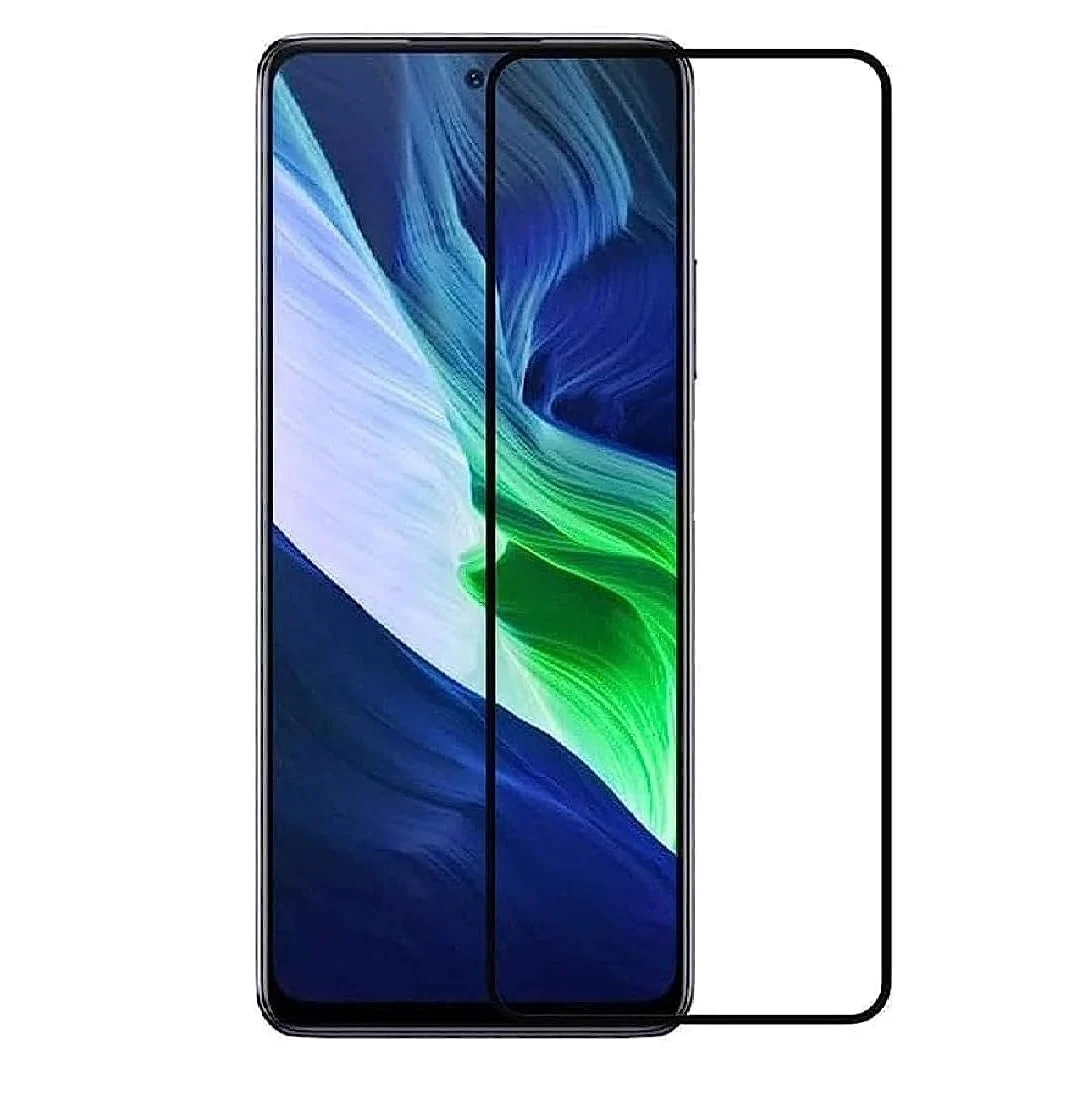 DL3 Mobilak 5D Full Glass Screen Protector For Redmi Note 10/Note 10S 5D. Black Frame - Clear