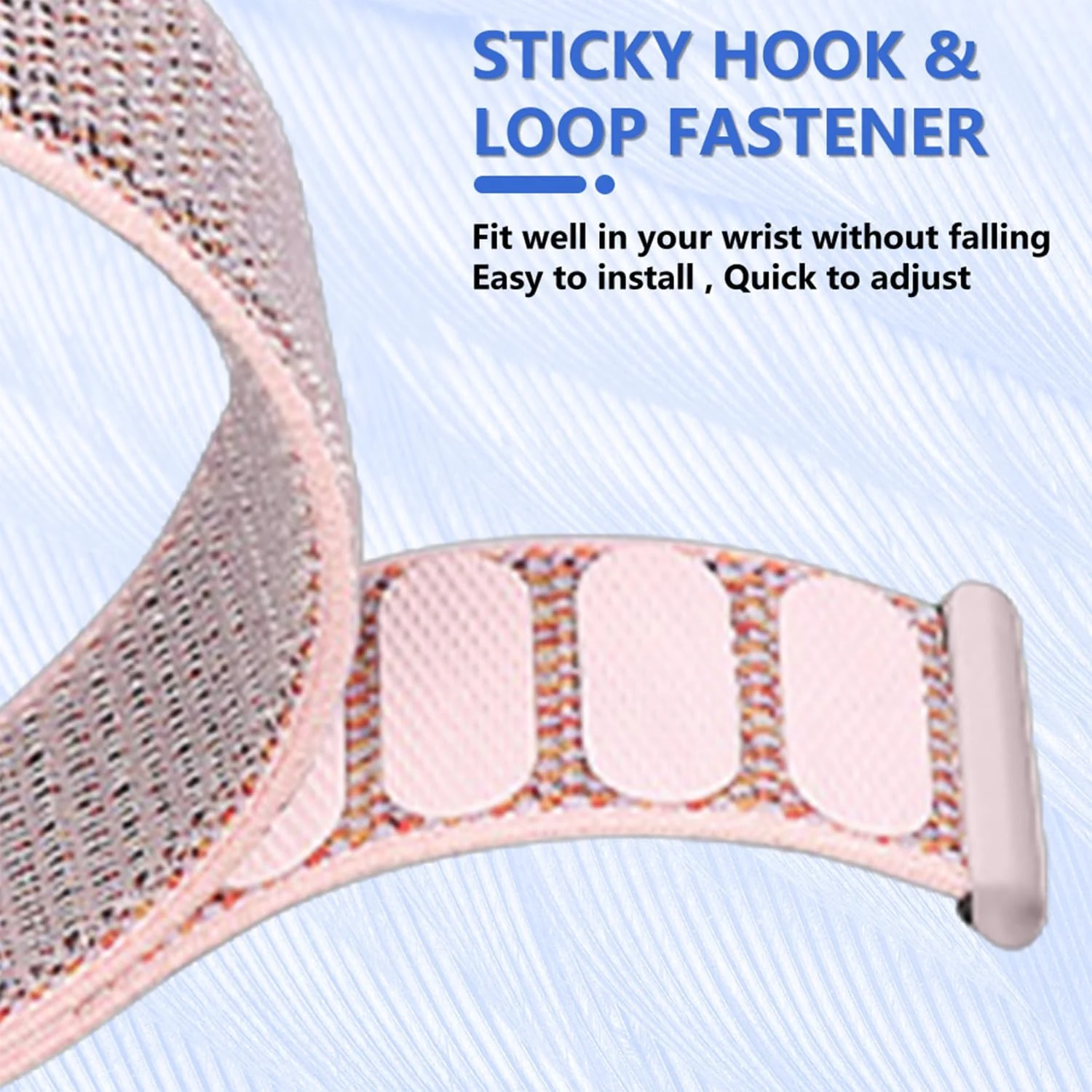 DL3 MOBILAK Elastic Nylon Watch Strap for Huawei Watch Fit 3 / Fit 4 / Fit 4 Pro / Fit 5 / Fit 5 Pro, Pink