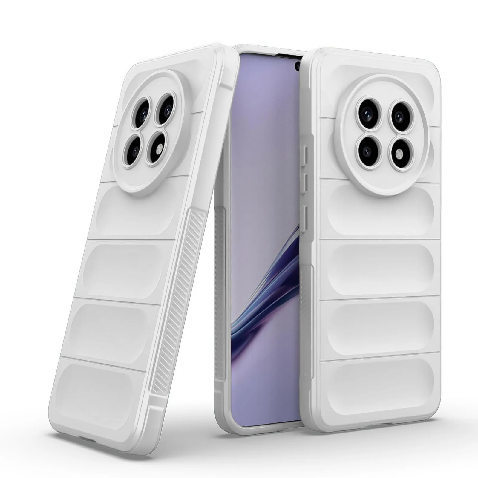 DL3 Mobilak Flexible Silicone and TPU Protective Case with Camera Protection for realme 13 Pro / realme 13 Pro Plus 5G - White