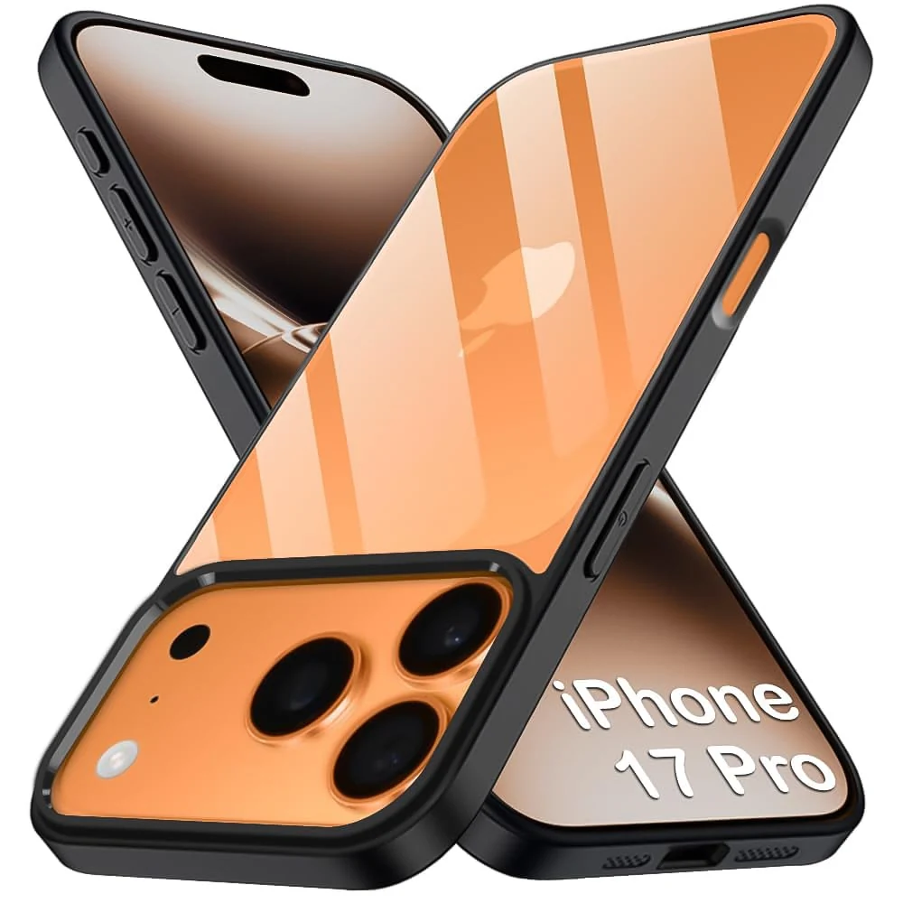 DL3 Mobilak Clear TPU Case for iPhone 17 Pro 6.3-Inch, Supports wireless charging, Shock-absorbing protection, Anti-fingerprint finish - Black