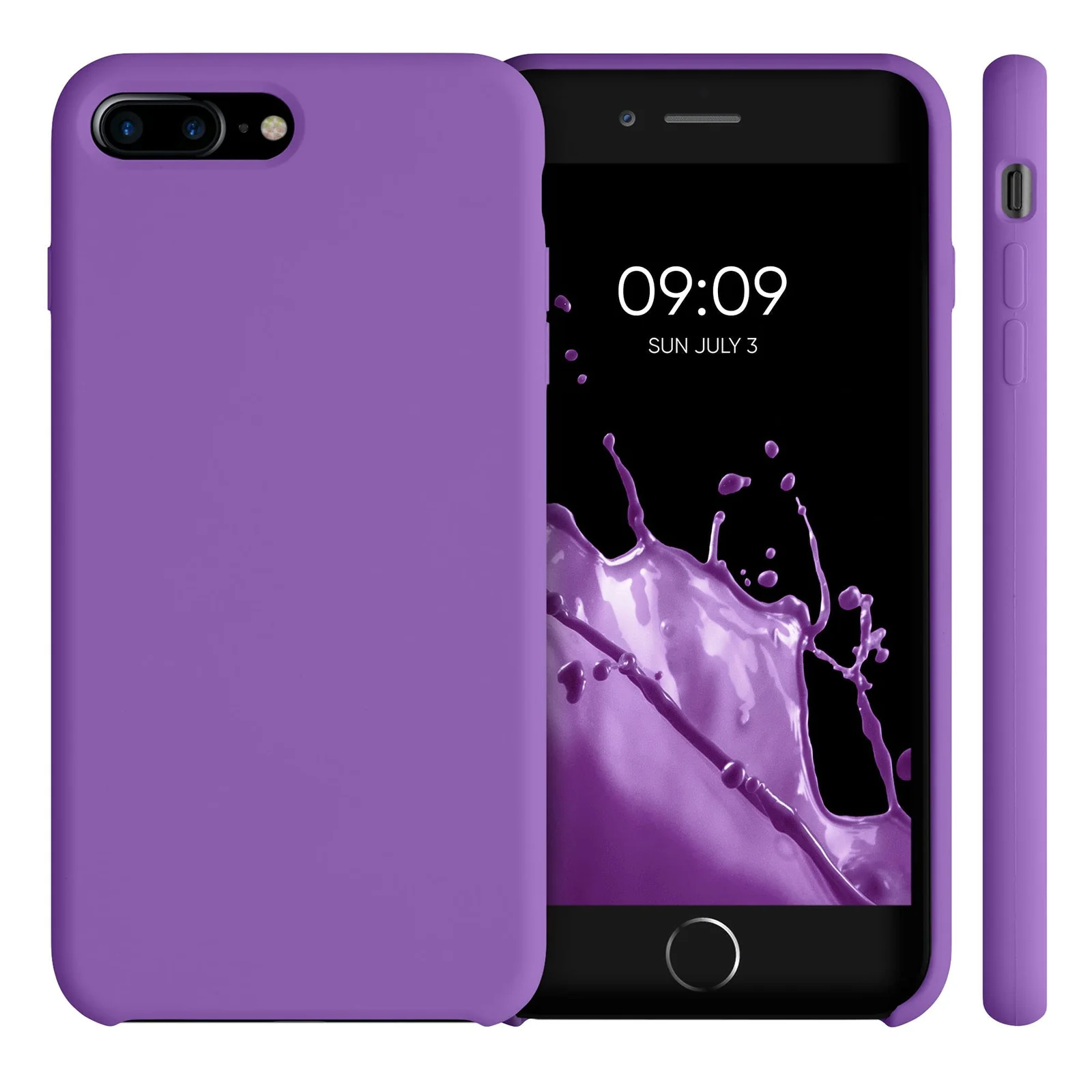DL3 Mobilak Liquid Silicone Case for iPhone 7 Plus / 8 Plus, Shock-absorbing protection, Scratch-resistant surface, Slim, lightweight profile - Purple