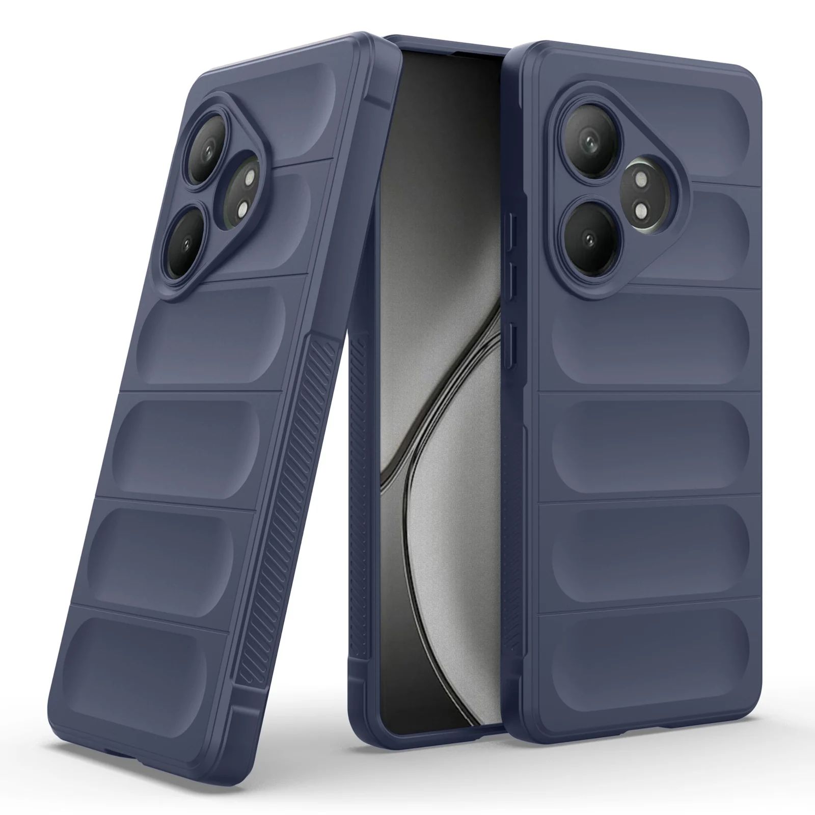 DL3 Mobilak Flexible Silicone and TPU Protective Case with Camera Protection for realme GT6 / GT Neo6 / GT Neo 6 SE / GT 6T - Blue