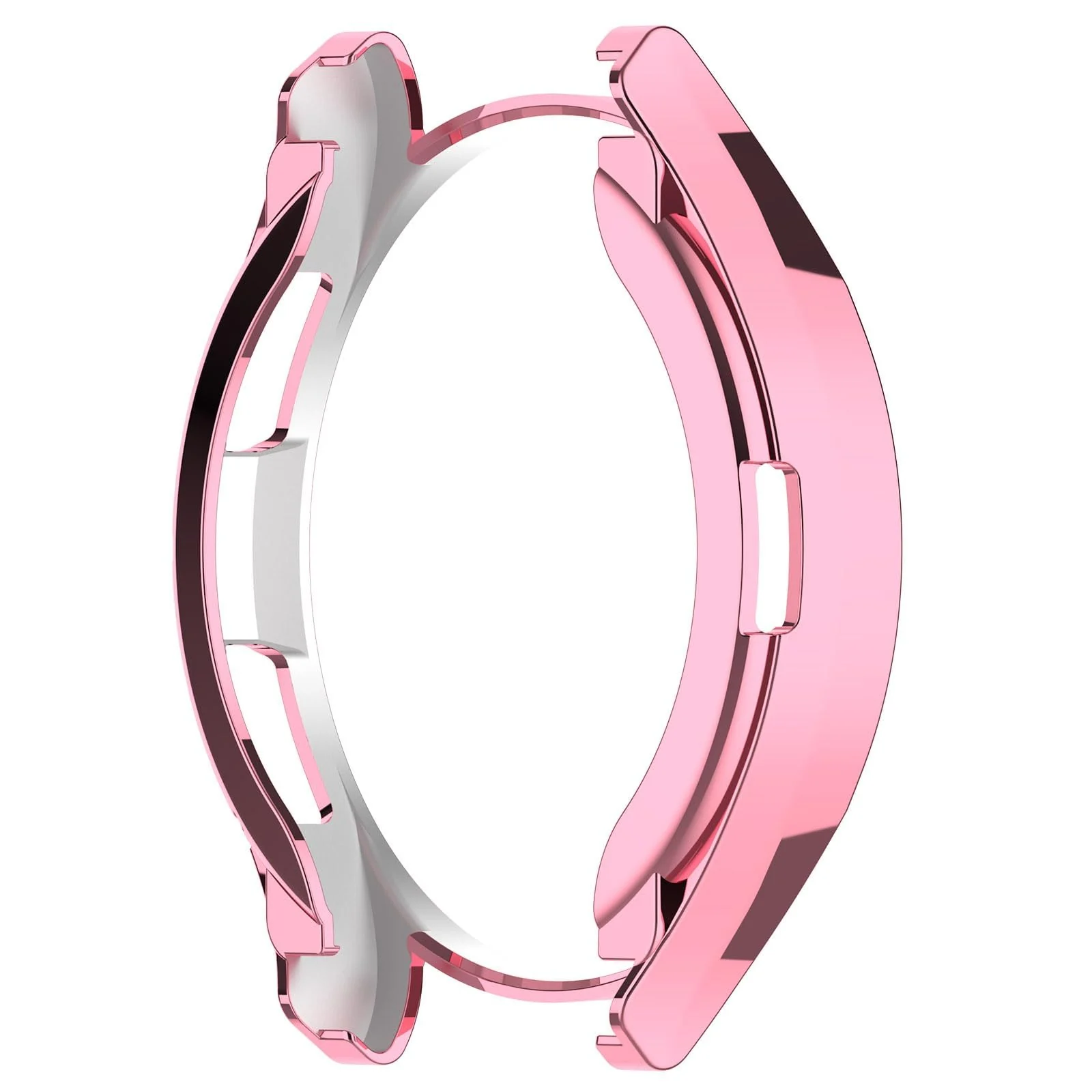 DL3 Mobilak Bumper Case Protector for Samsung Galaxy Watch 6 Classic 43mm, [NO Screen Film] Flexible Lightweight Glossy TPU Edge Case Protective Cover Galaxy Watch 6 Classic 43mm - Pink
