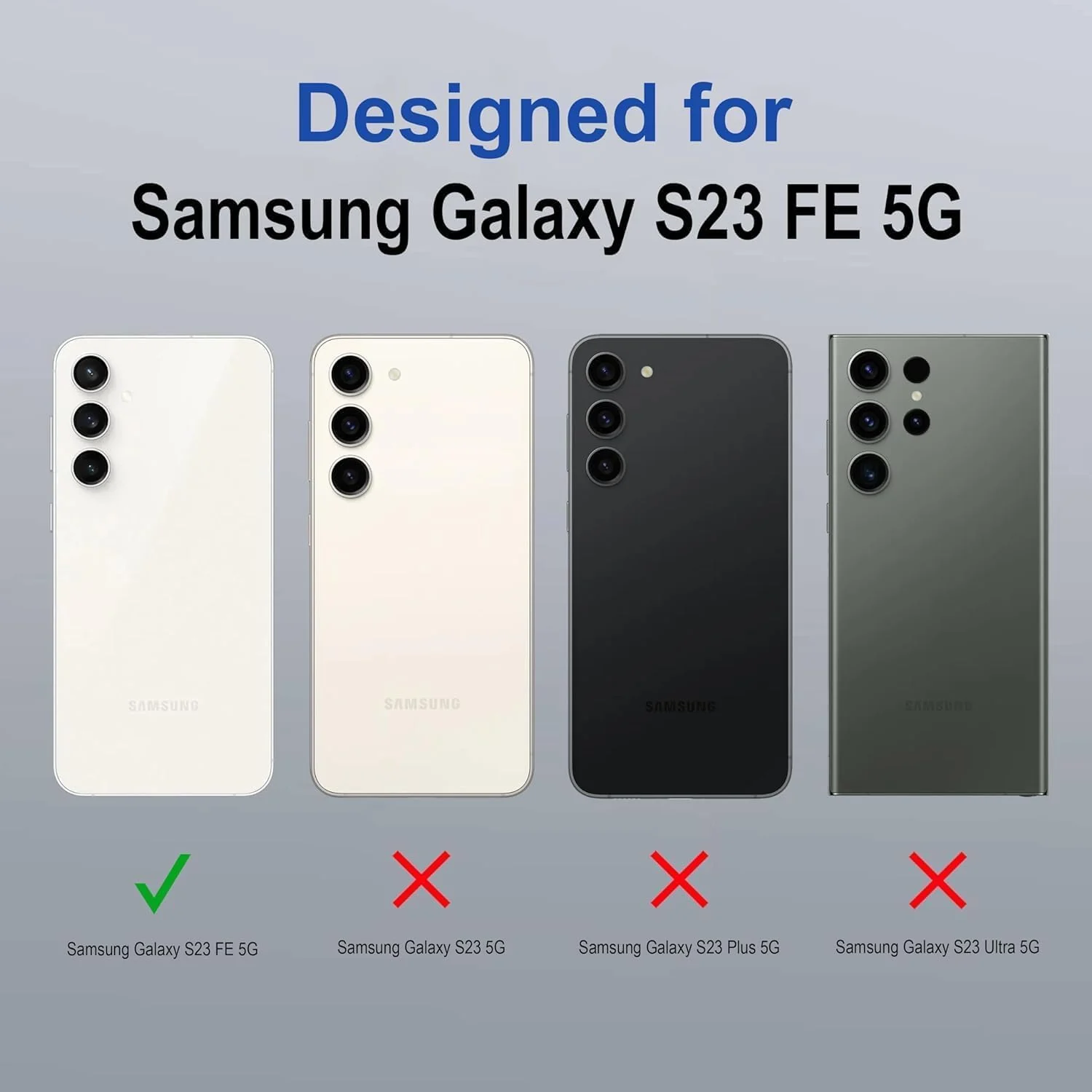DL3 Mobilak for Samsung Galaxy S23 FE Case [Compatible with MagSafe] Slim Magnetic Bumper Case - Clear