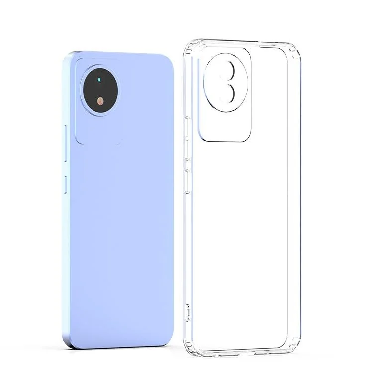 DL3 Mobilak Case Compatible with vivo Y02 4G Case Crystal Soft TPU Gel Case Flexible Silicone Anti-Scratch Camera Protection TPU Cover - Clear