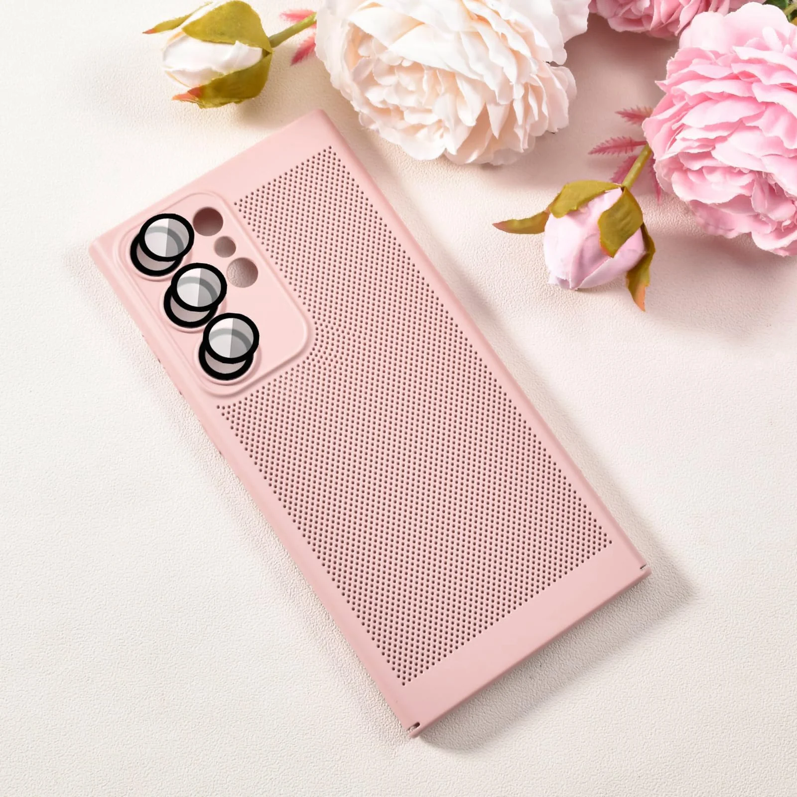 DL3 Mobilak PC Protective Case for Samsung Galaxy S25 Ultra with Camera Protection and Shockproof Design - Pink