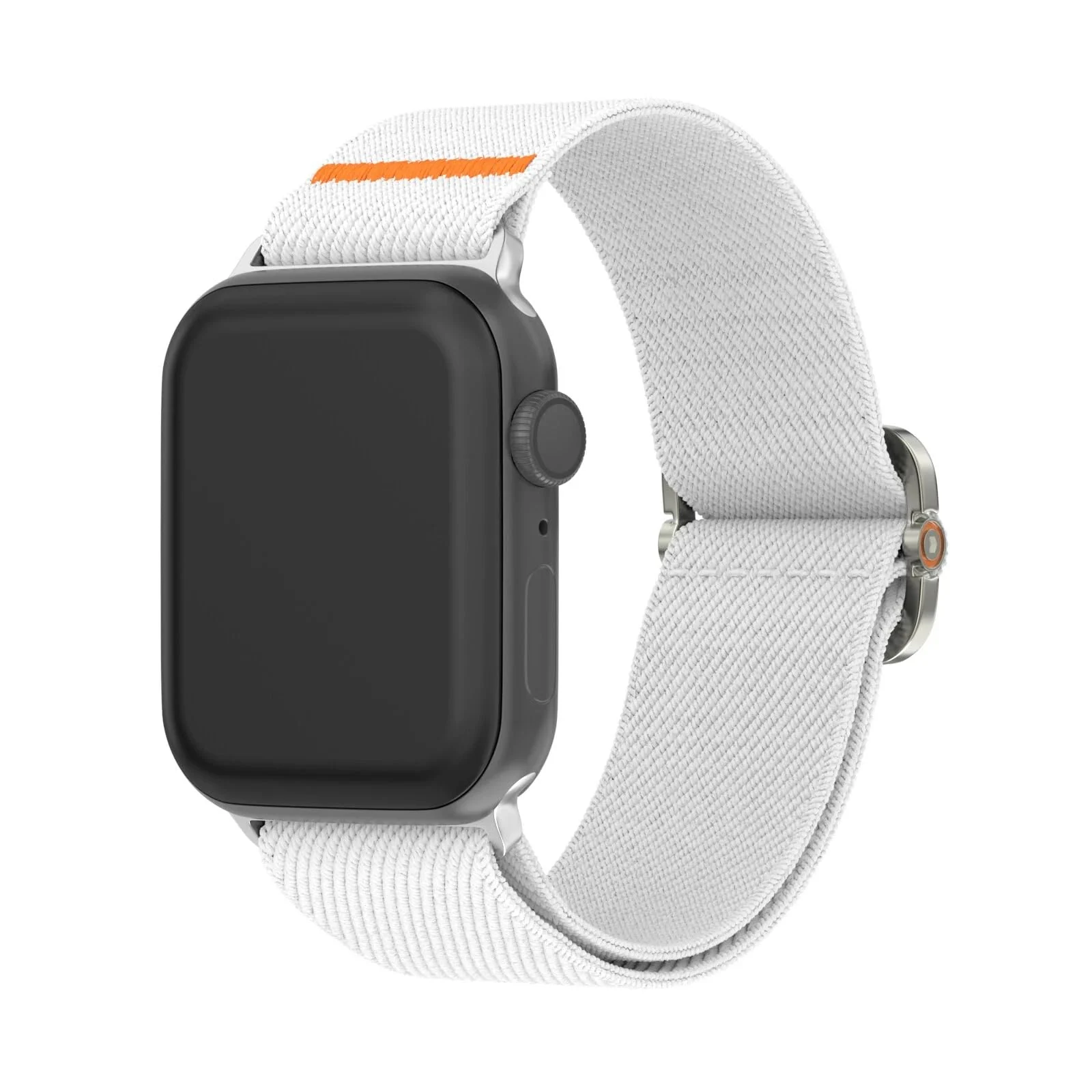 DL3 Mobilak Strap Compatible with Apple Watch Ultra/Ultra 2 Strap 49mm 46mm 45mm 44mm 42mm, Nylon Sport Band for iWatch Ultra SE Series 10 9 8 7 6 5 4 3 2 1, Men - White
