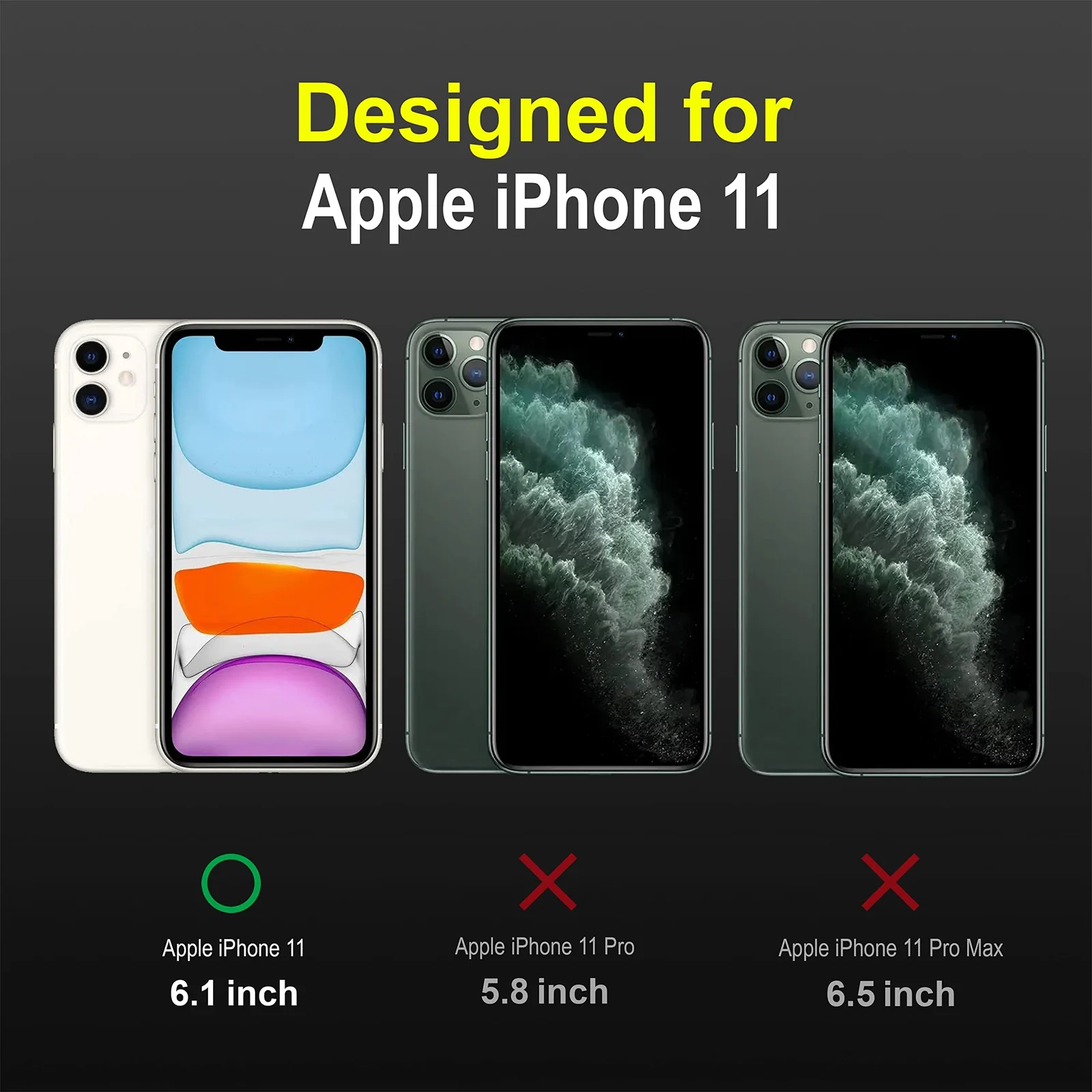 DL3 Mobilak Silicone Case for Apple iPhone 11 Heavy Duty Protective [Slim Fit] Shockproof Soft Flexible Protective Design Shock-Absorption TPU Cover With Camera Protection - Black