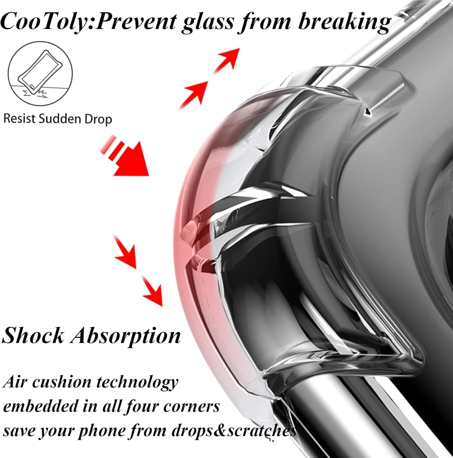 DL3 Mobilak Case Compatible with Oneplus 10R / OnePlus ACE, Cover SiliconeTransparent TPU Gorilla Anti-shock Protector Camera Shockproof Corners - Clear