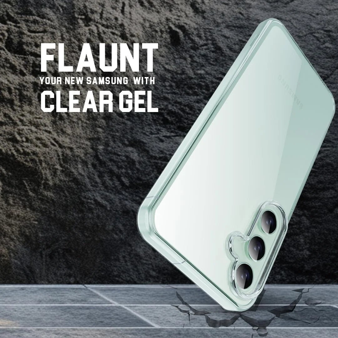 DL3 Mobilak Case Compatible with Samsung Galaxy S25 5G / Samsung S24 Case Crystal Soft TPU Gel Case Flexible Silicone Anti-Scratch TPU Cover - Clear