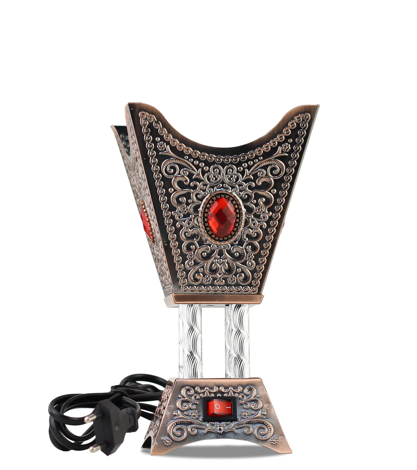 Mobigon Arabian Electric Incense Burners metal Vintage Arabic Burner, Middle Eastern Incense Holder- Electric Incense Burner Bakhoor Suitable For Arabian Oud, Home, Hotel Decor - Style 23