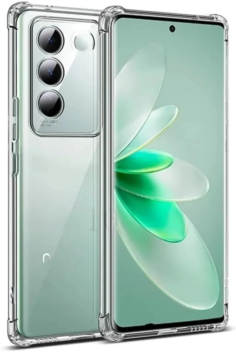 DL3 Mobilak Case Compatible with Vivo V29e, Cover Silicone Transparent TPU Gorilla Anti-shock Protector Camera Shockproof Corners - Clear