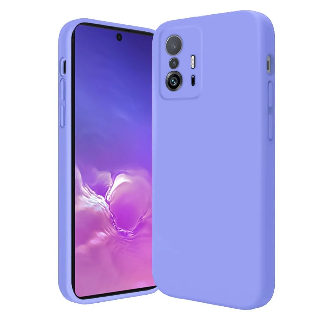 DL3 Mobilak Xiaomi 11T / Xiaomi 11 T Pro Case, Soft Flexible Silicone Gel Rubber Bumper Cover, Full Body Shockproof Protective Phone Case - Baby Blue