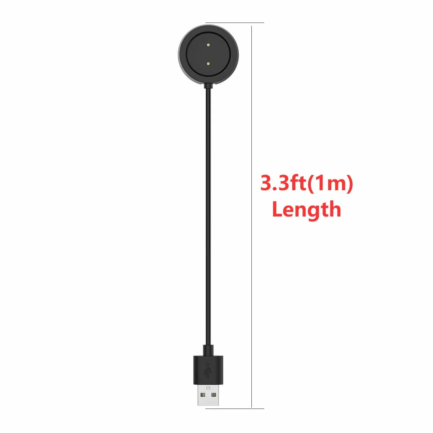 DL3 Mobilak Magnetic Charger Compatible With Amazfit T-Rex/Amazfit GTS/Amazfit GTR 42mm/GTR 47mm,3.3ft/1m USB Charging Cable Stand Dock Smartwatch Accessories - Black
