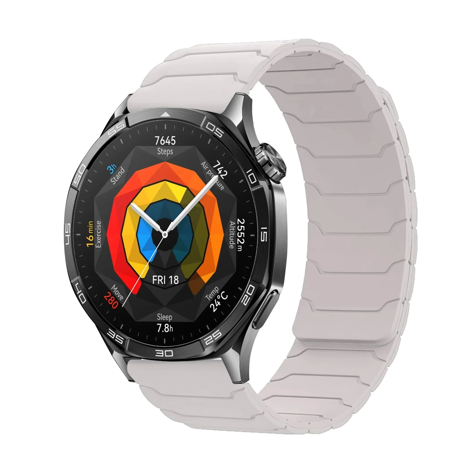 DL3 Mobilak 22mm Silicone Magnetic Strap for Xiaomi Redmi Watch 5 Active/5 Lite/Samsung Galaxy Watch 46mm/Watch 3 45mm/Gear S3/Huawei watch (GT6 GT5 GT4 GT3 GT2 GT 46MM)/GT2E/GT6 Pro/GT 5 Pro/Amazfit GTR4/Bip 6 - Off-white