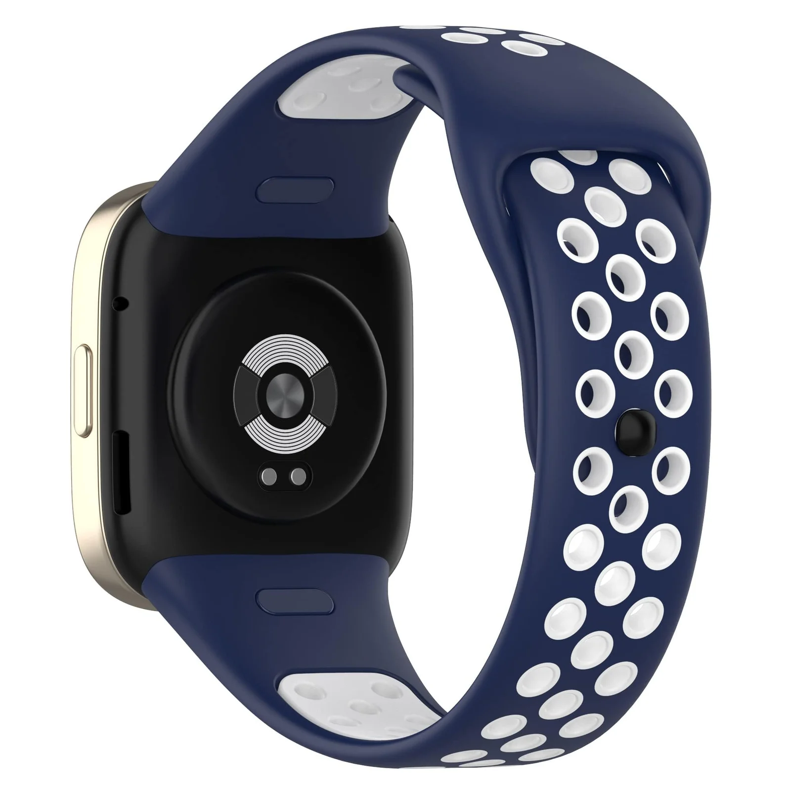 DL3 Mobilak Strap For Xiaomi Redmi Watch 3 (Not for Redmi Watch 3 Lite/Active), [Breathable] Soft Silicone Strap, Two Tone Band, Silicone Replacement Strap - Black